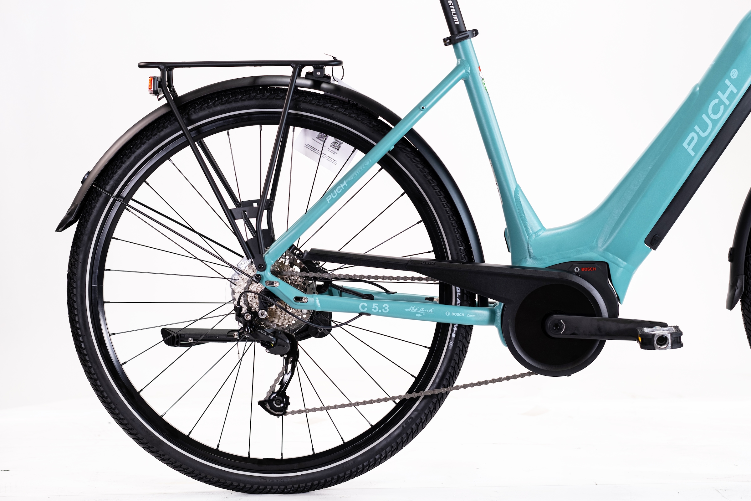 PUCH »PUCH C5.3 ALIVIO / BOSCH 500 Wh 28" grün 9-Gänge« 9 Gang Shimano Alivio RDM3100 Schaltwerk Kettenschaltung Mittelmotor 250 W BOSCH PERFORMANCE LINE 36 V/250 W, Mittelmotor