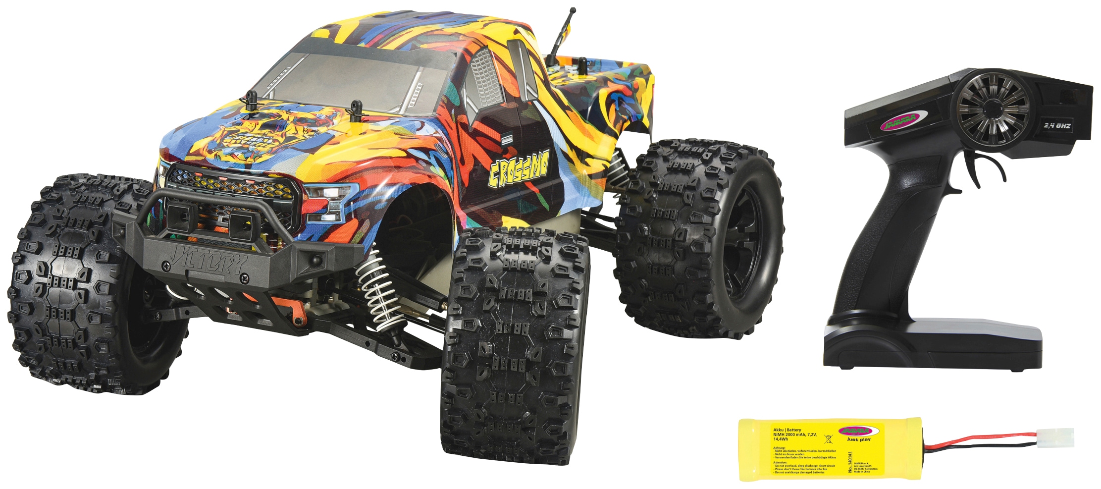 Jamara RC-Monstertruck »Crossmo Monstertruck 4WD«, 1:10, 2,4 GHz