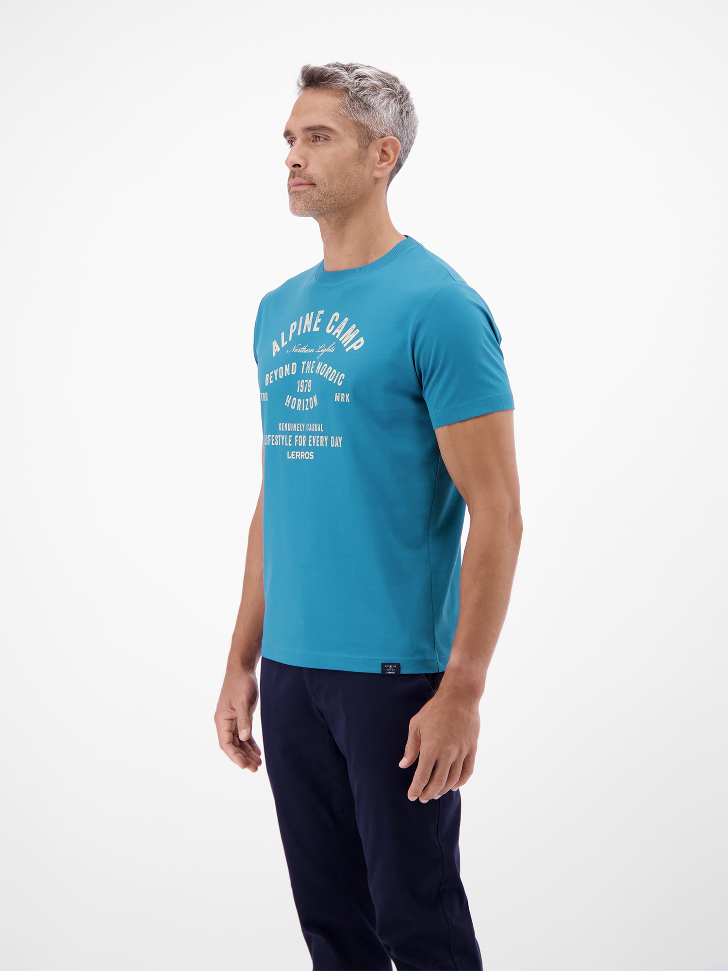 LERROS T-Shirt »LERROS Herren T-Shirt mit Outdoorprint«
