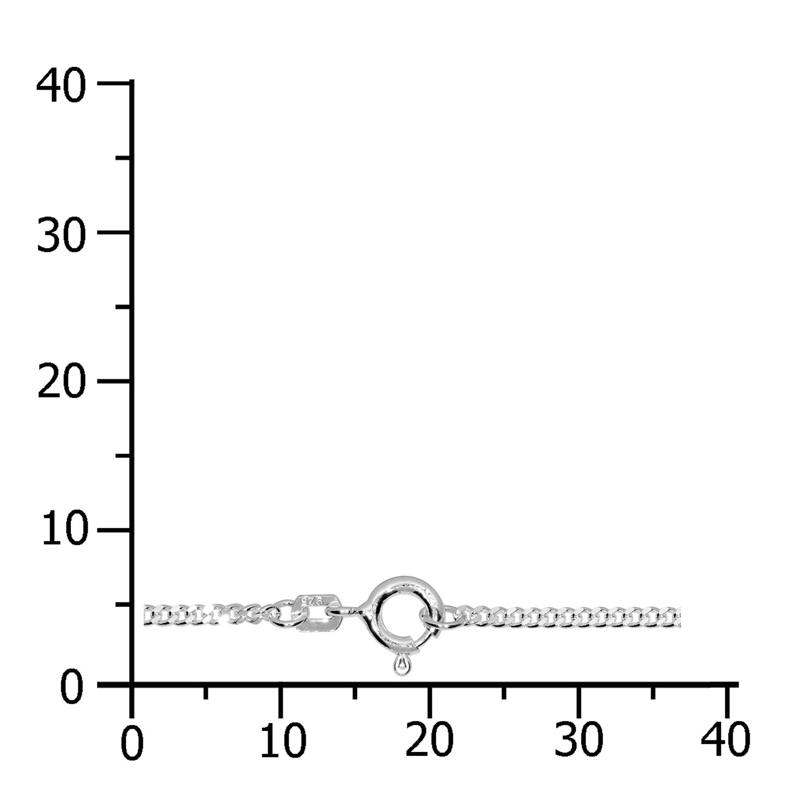 OSTSEE-SCHMUCK Silberkette »Ostsee-Schmuck Kette Panzer 1,6 mm Kette Panzer 1,6 mm«, (1 tlg.)