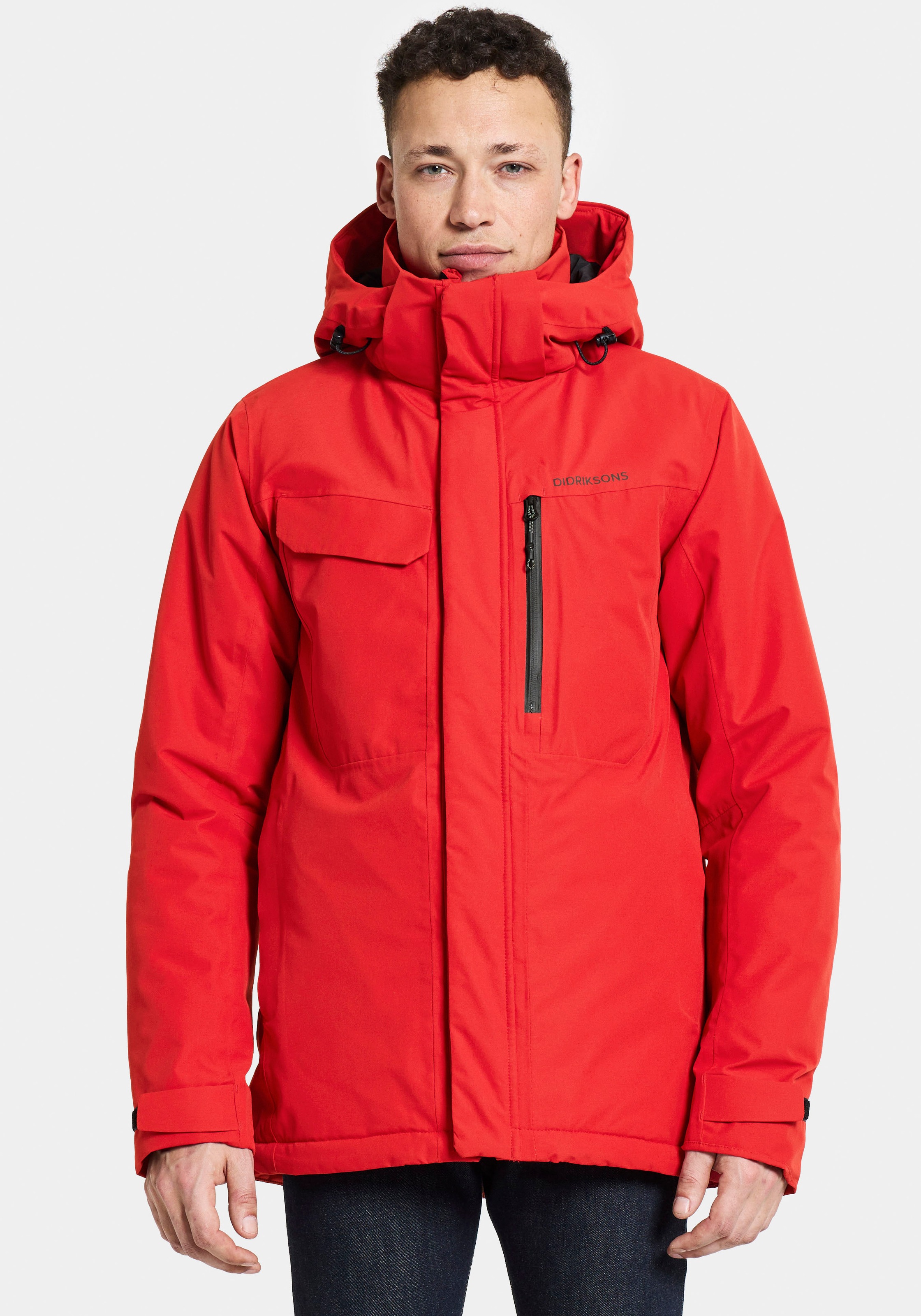 Winterjacke „STEFAN USX JKT“, mit Kapuze, Gr. M, Pomme Red