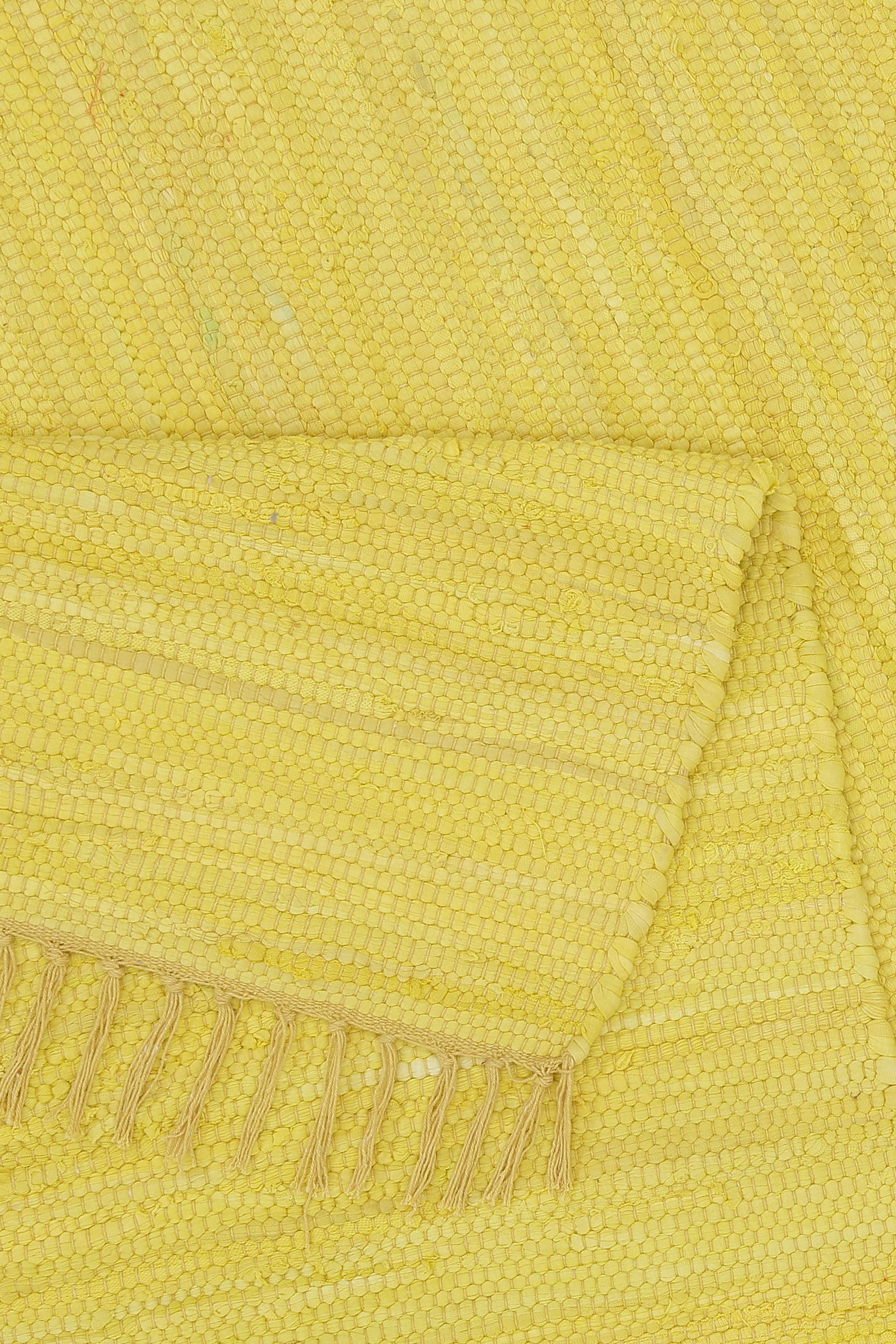 3. Bild von THEKO Teppich »Happy Cotton«, rechteckig, Handweb Teppich, Flachgewebe, reine Baumwolle, handgewebt, mit Fransen