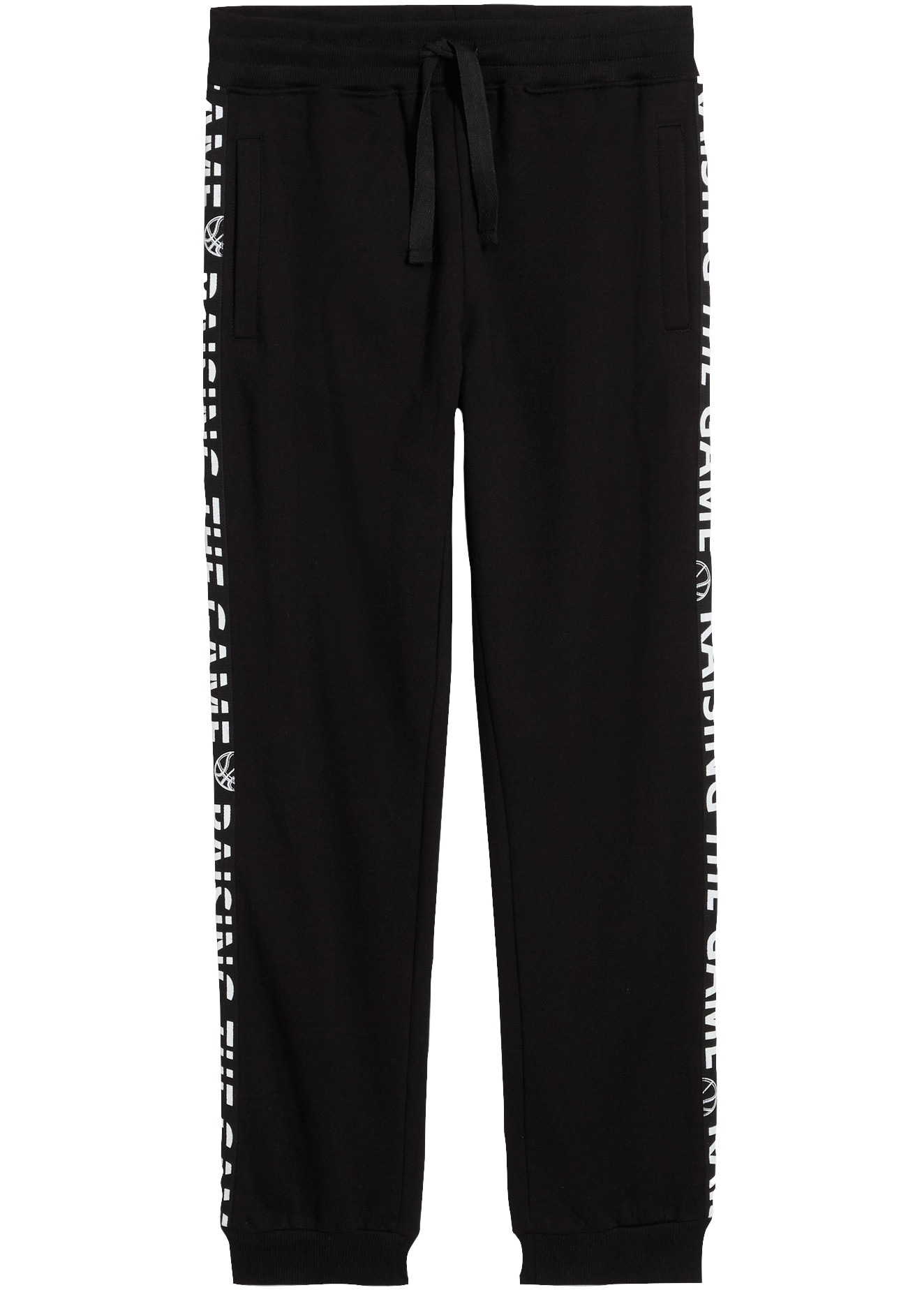 bonprix Sweathose  für Jungen, mit Schriftzug an den Seiten, Regular Fit, aus Baumwolle