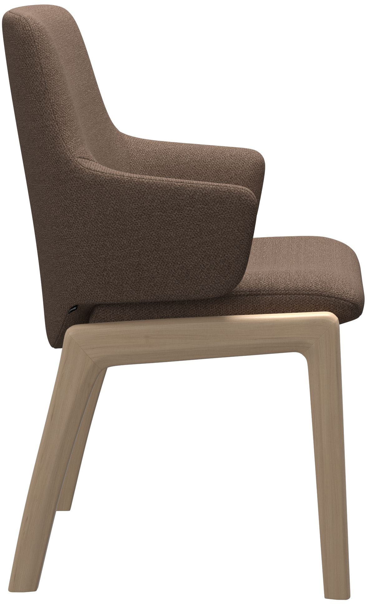 Stressless® Polsterstuhl »Laurel«, ROHLEDER Stoff Q2 FARON, Low Back mit Armlehne, Größe L, mit abgerundeten Beinen in Walnuss
