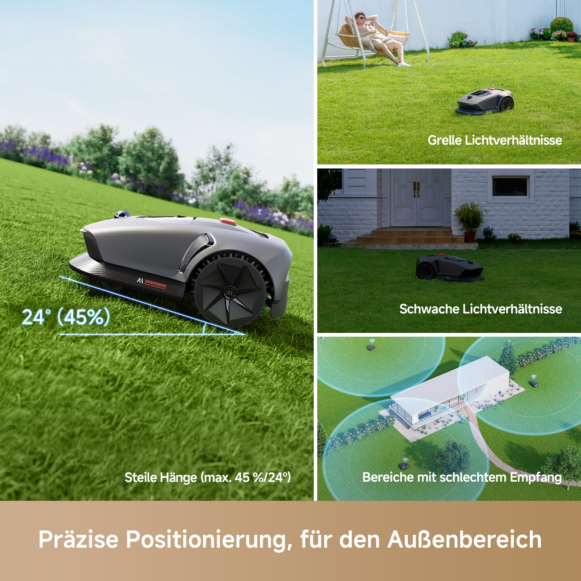 Mova Rasenmähroboter »»MOVA 600 Kit««, (mit Ladestation und umfangreichem Zubehör), 600m², Ersatzklingen, Schnitthöhe (2-6cm)
