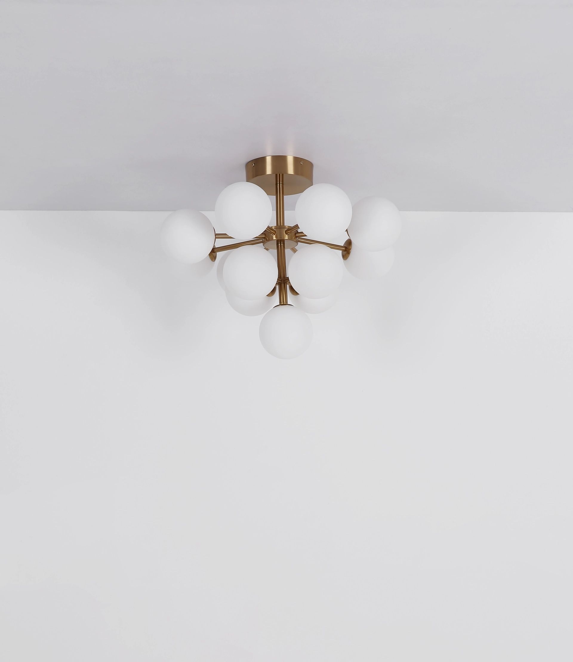 GLOBO LIGHTING LED Deckenleuchte »GRAPPY«, 13 flammig, Leuchtmittel G9 | ohne Leuchtmittel, rauchfarbene Glaskugeln
