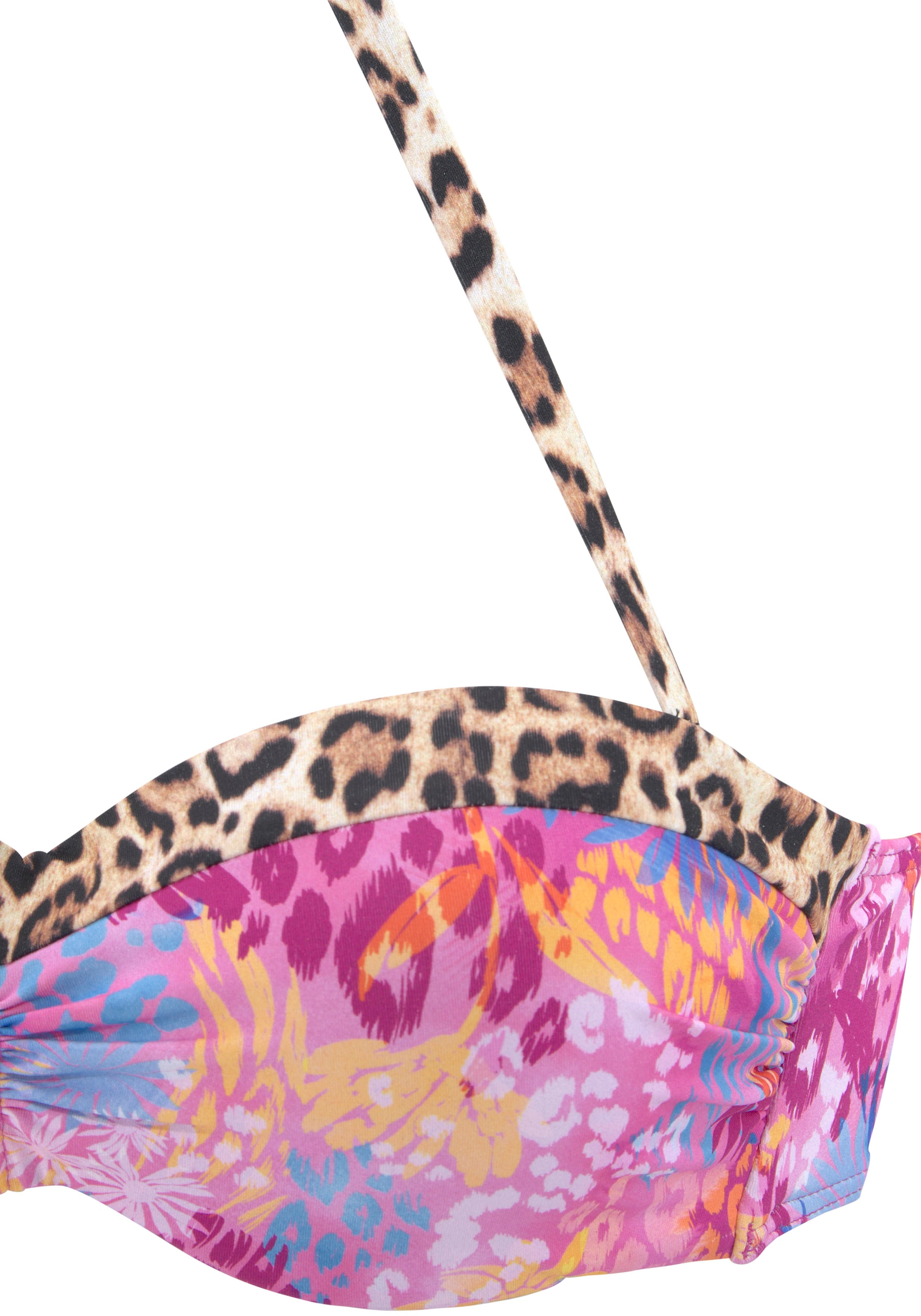 Buffalo Bügel-Bandeau-Bikini-Top »Haruna«, mit modischem Muster-Mix
