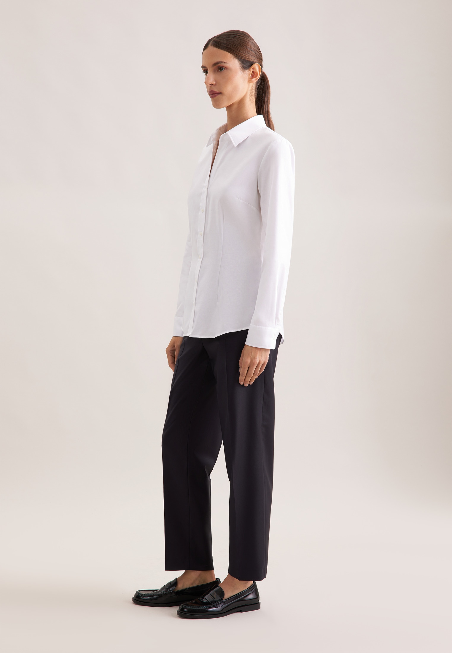 seidensticker Hemdbluse »Schwarze Rose« 1/1 Kragen Uni