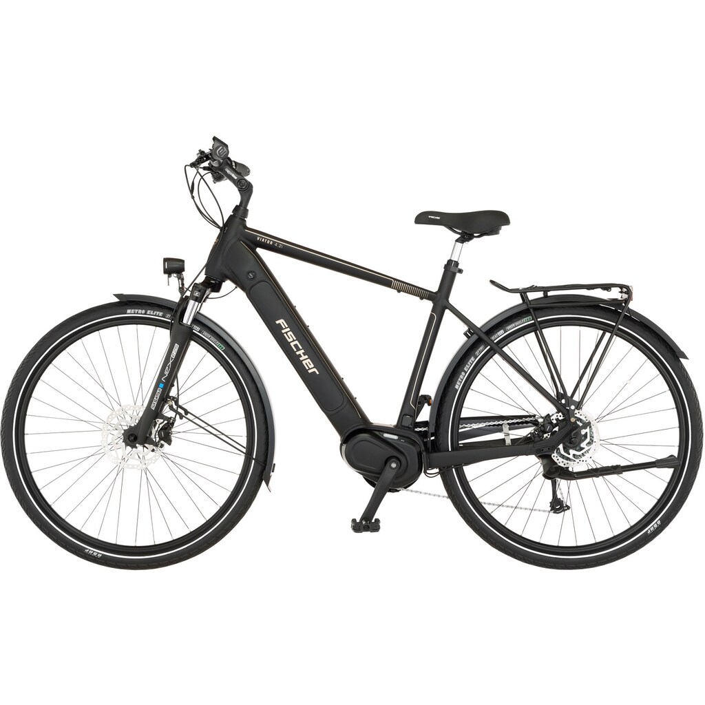 FISCHER Fahrrad E-Bike »VIATOR 4.2i 711 55«, 9 Gang, Shimano, Acera, Mittelmotor 250 W, (mit Faltschloss)