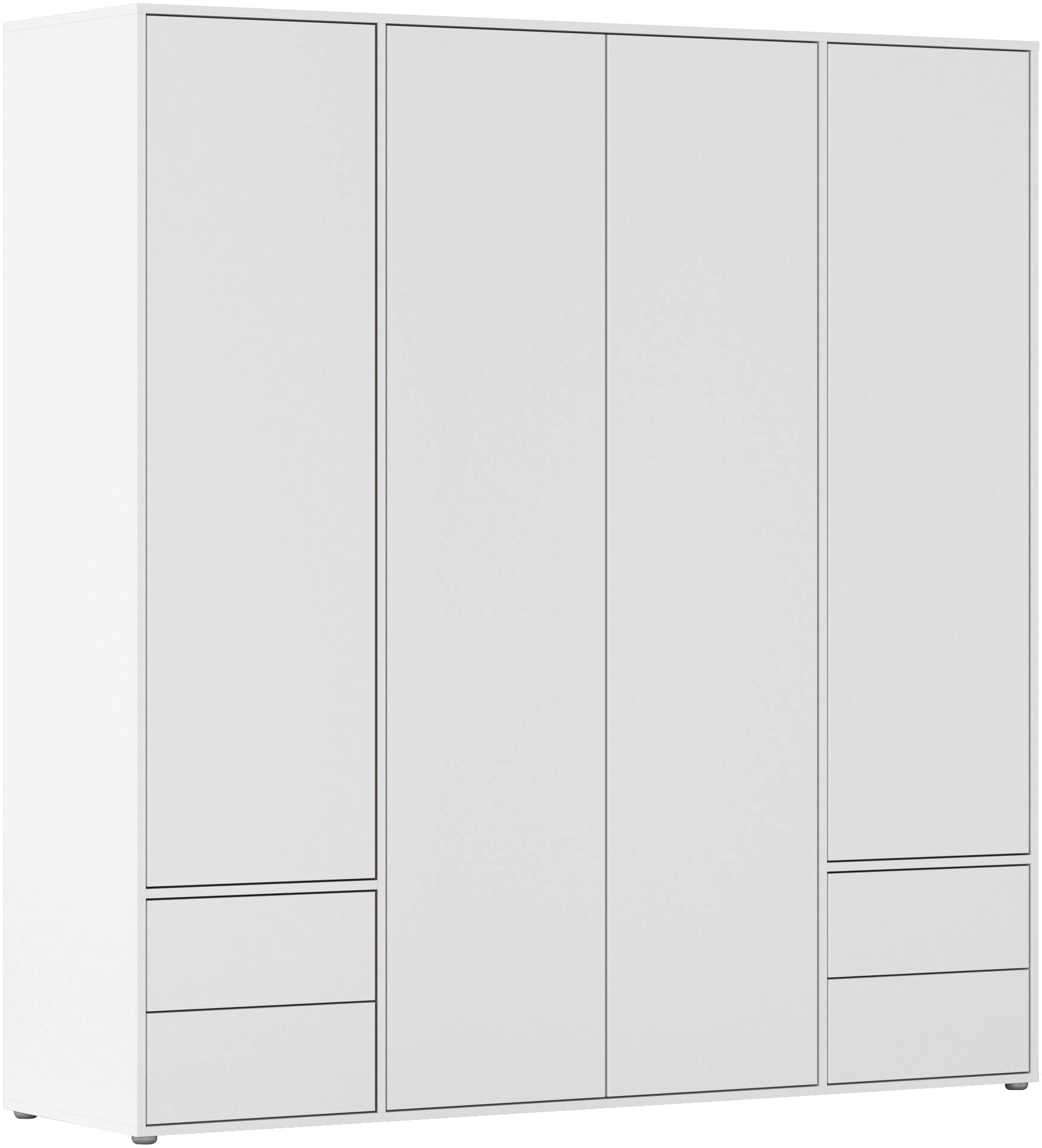 rauch Drehtürenschrank »Kleiderschrank Schrank Garderobe Wäscheschrank NABILA viel Stauraum«, (in 3 verschiedenen Ausstattungen BASIC/CLASSIC/PREMIUM), mit 2 Schubladen und Push-to-Open Funktion TOPSELLER MADE IN GERMANY