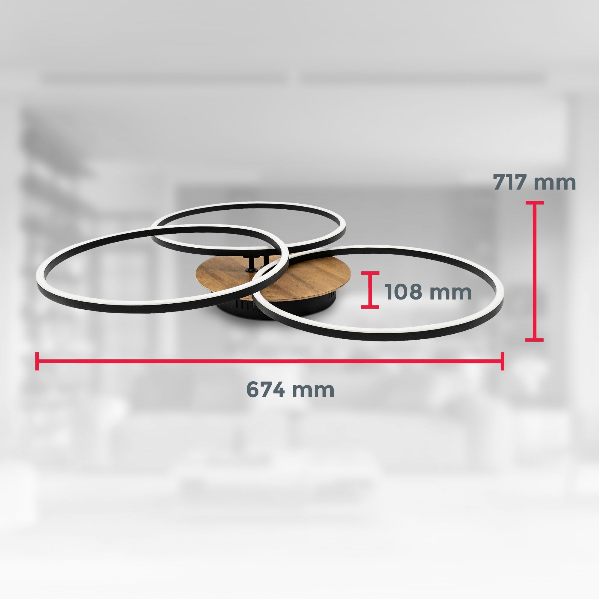 B.K.Licht LED Deckenleuchte, inkl. LED  40 Watt, 4.400lm, 3000K-6500K dimmbar, inkl. Fernbedienung, inkl. Nachtlicht