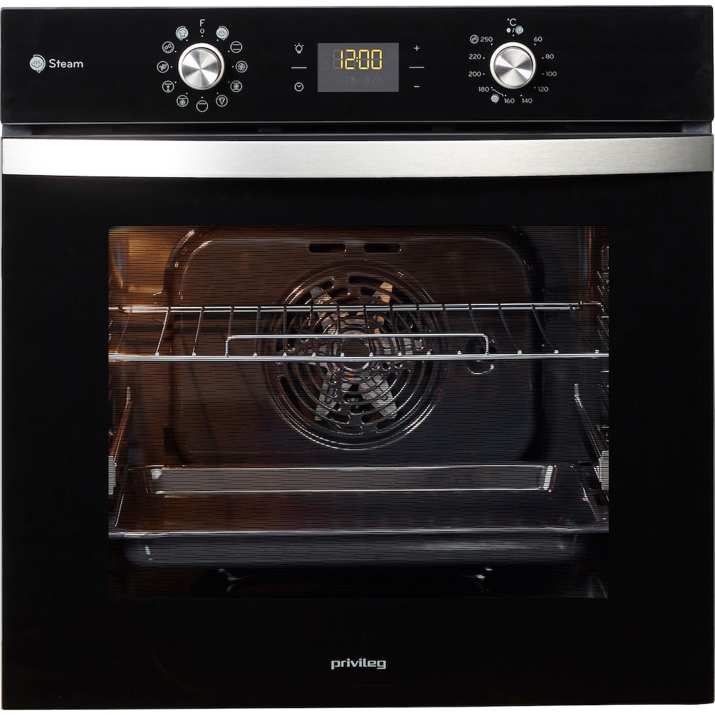 Privileg Backofen-Set »BAKO Turn&Go Steam 500«, PBWK3 JH8S BLG, mit Backauszug, Hydrolyse