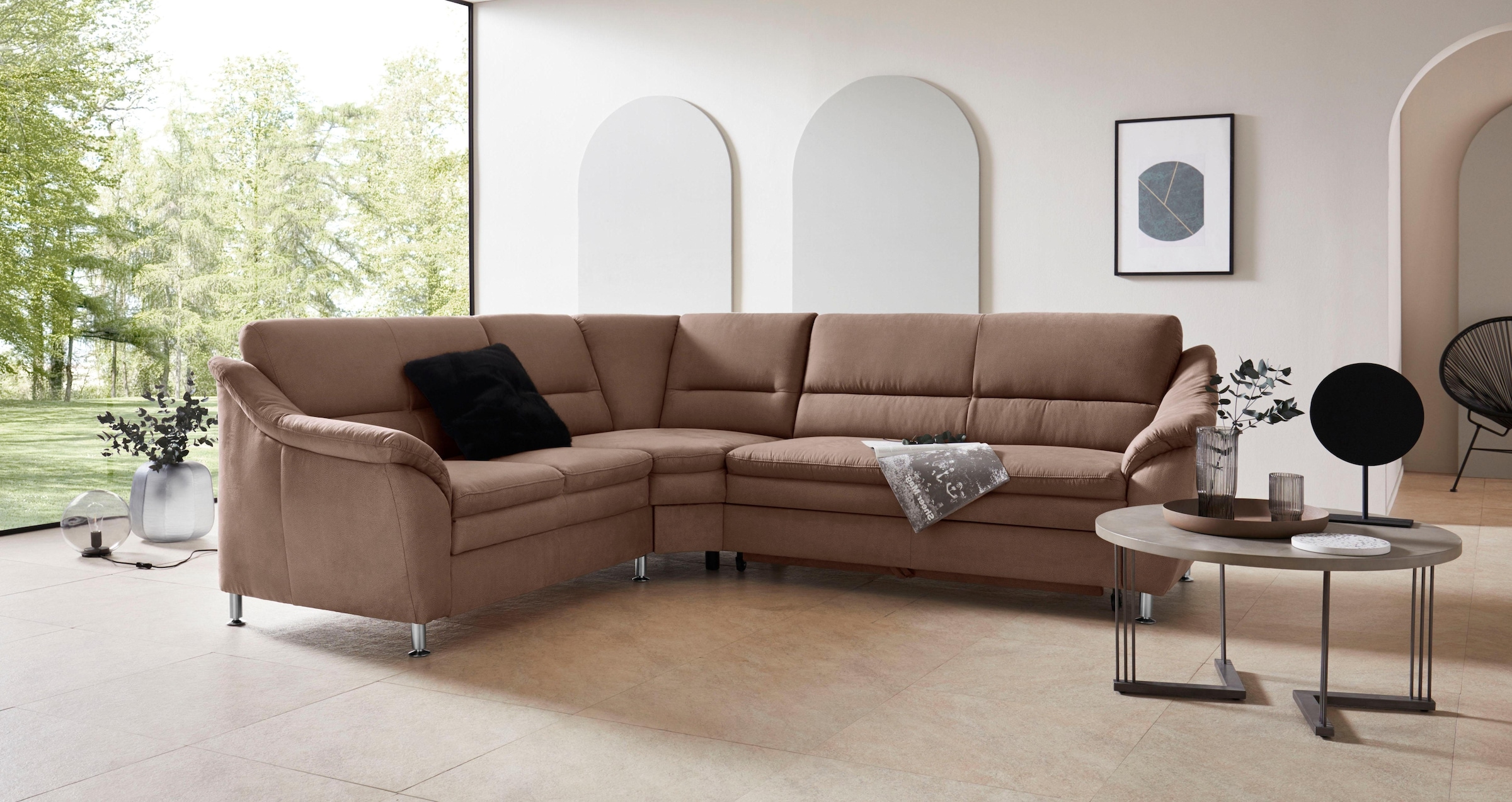PLACES OF STYLE Ecksofa »Cardoso L-Form« mit Trapezecke für mehr Sitzkomfor günstig online kaufen