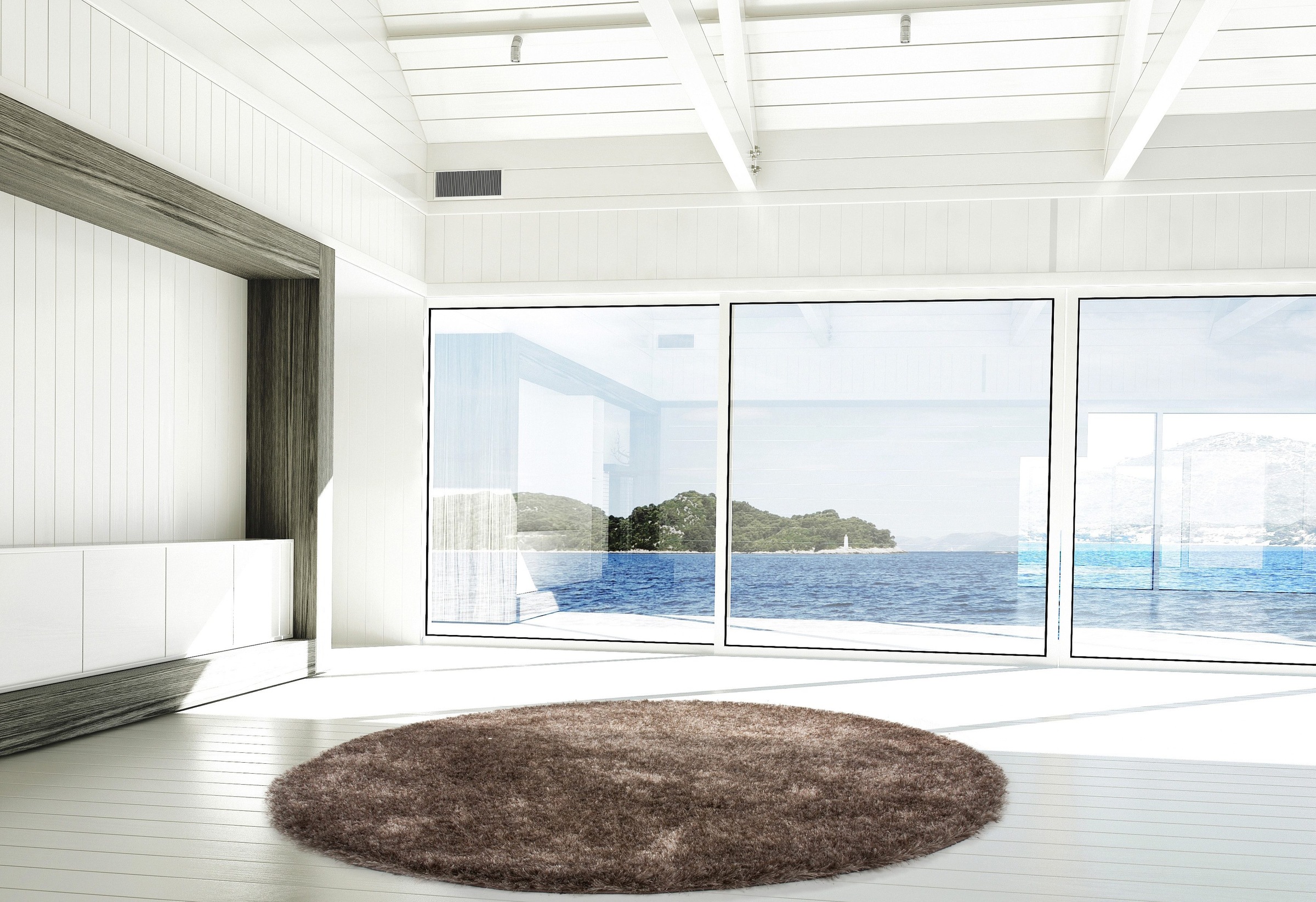 Kayoom Hochflor-Teppich »Diamond 700«, rund, 45 mm Höhe, weiche Microfaser, Langflor, Shaggy, Melange, Wohnzimmer