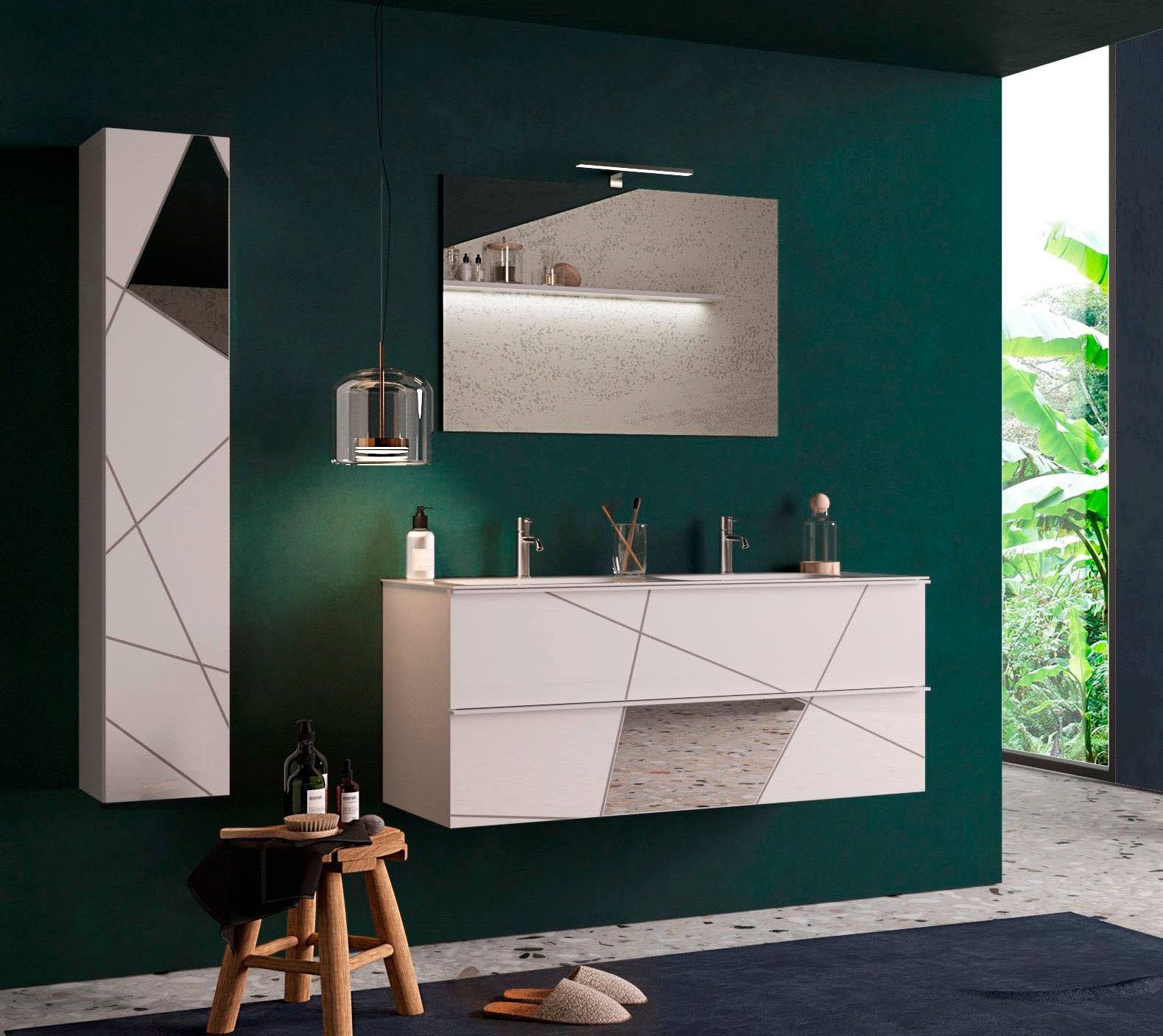 welltime Hängeschrank »Vittoria«, 1 Tür, Höhe 138 cm, Breite 25 cm, Front m günstig online kaufen