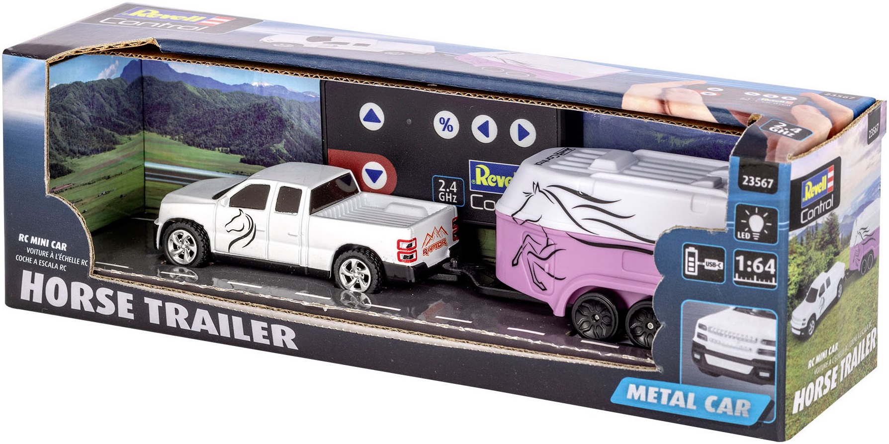 Revell® RC-Auto »Revell® control, Mini RC Car mit Pferdetransporter, 2,4 GHz«