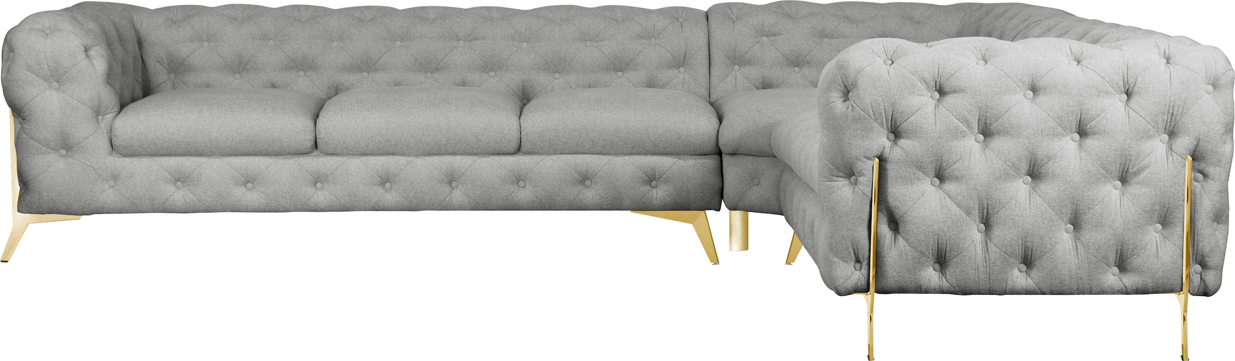 Home affaire Chesterfield-Sofa »Amaury L-Form« großes Ecksofa, Chesterfield günstig online kaufen