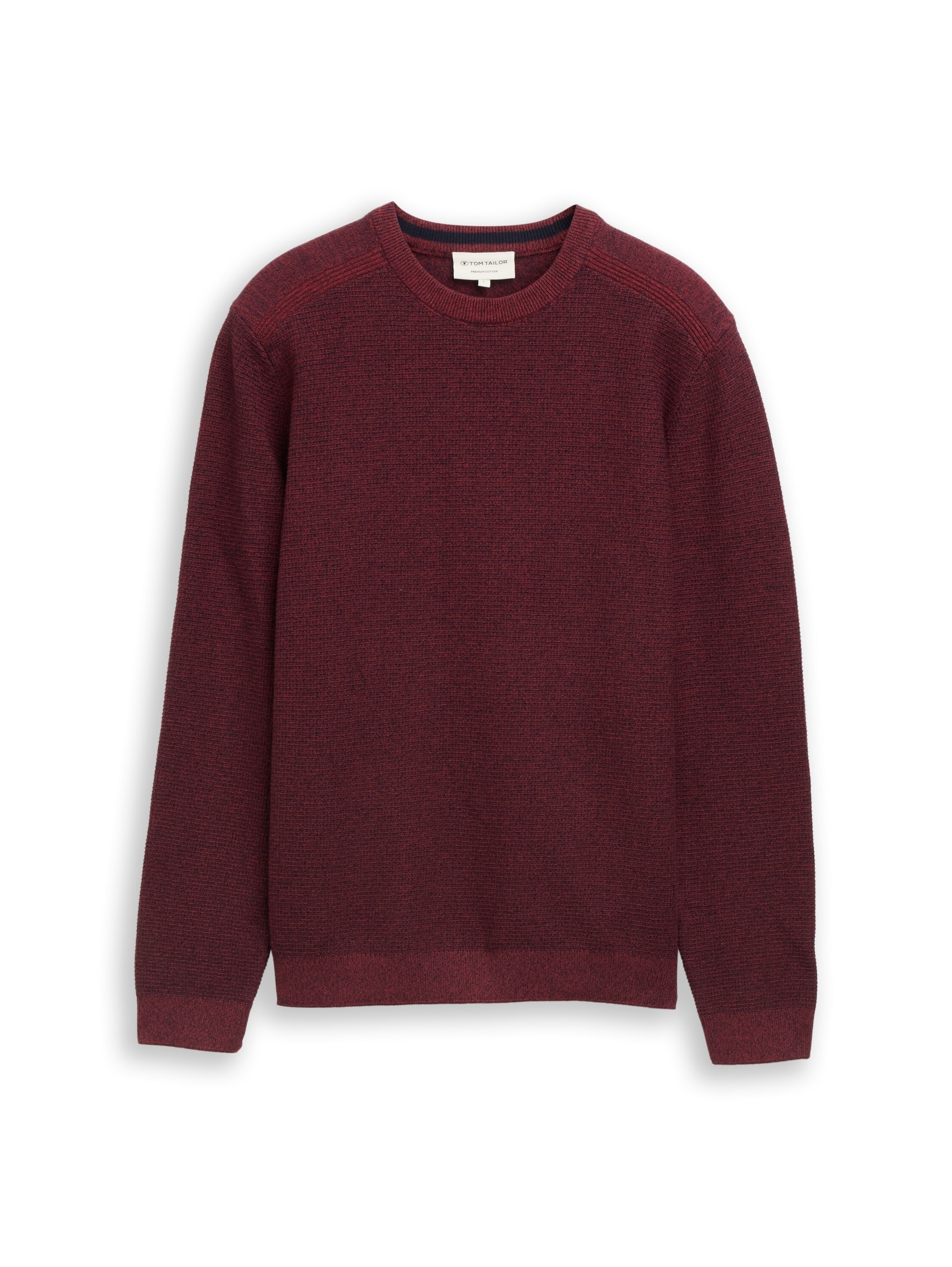 TOM TAILOR Strickpullover aus weicher Baumwolle - Rundhals