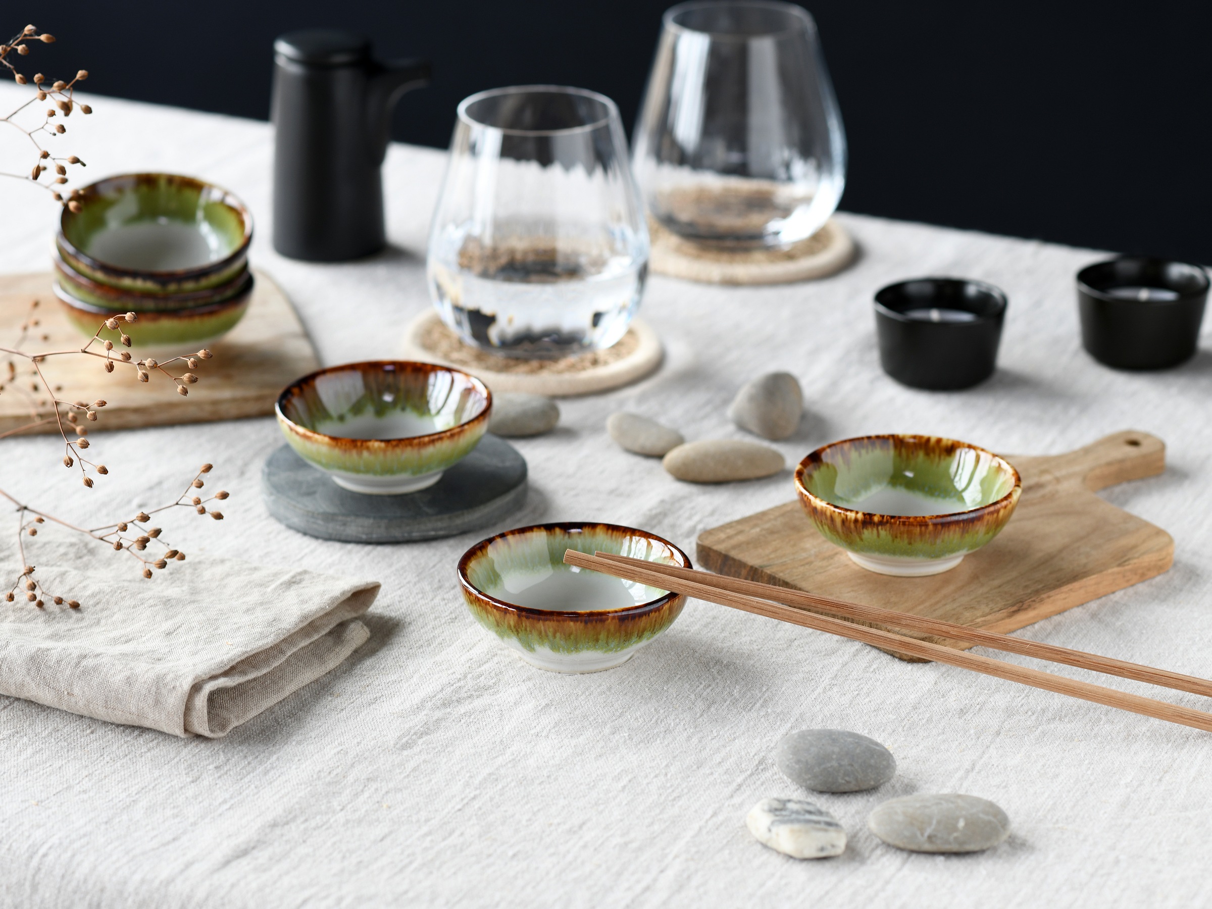 CreaTable Schale »Cascade, Sojaschale, Ø 8 cm, 6-tlg« 6 Stk. aus Steinzeug günstig online kaufen