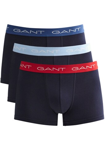 Gant Boxershorts »TRUNK 3-PACK«, (Packung, 3 St., 3er-Pack), mit buntem, elastischem Bund kaufen
