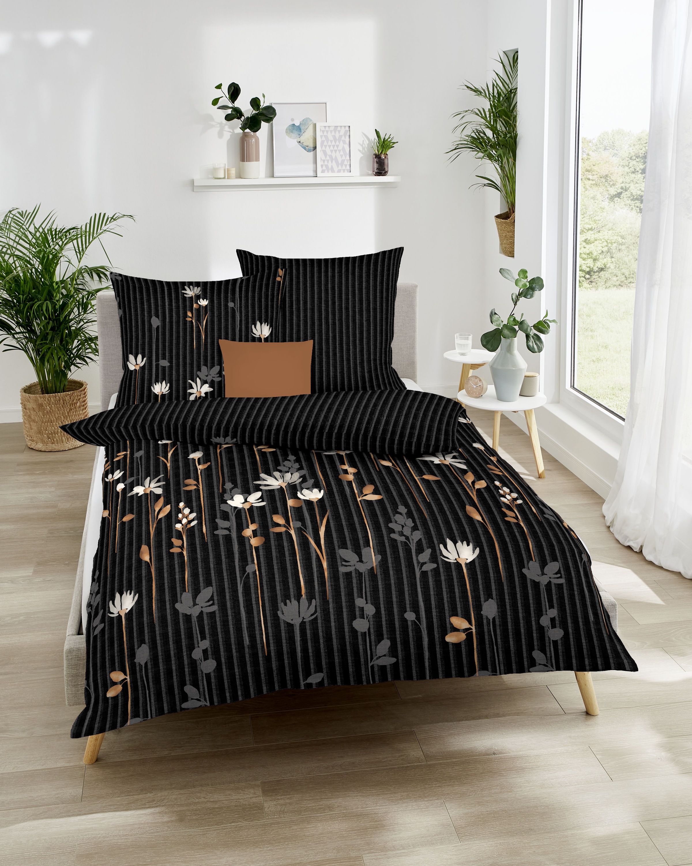 Kaeppel Bettwäsche »Floral Stripes« 2 Stk. tlg. günstig online kaufen