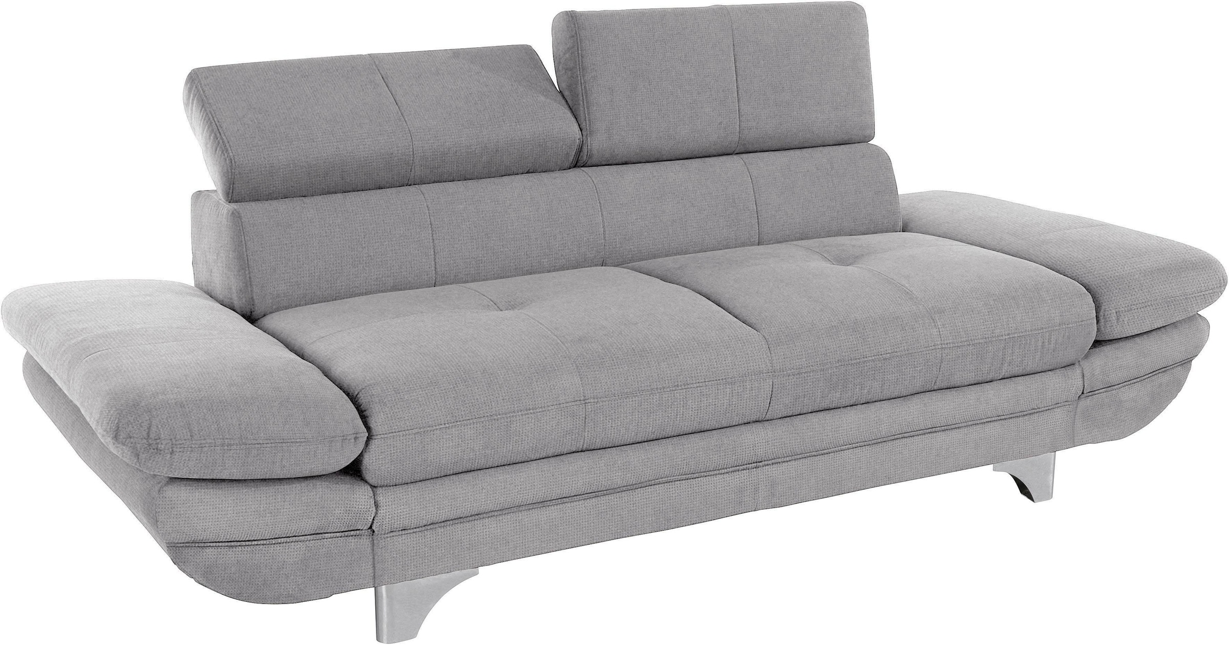 COTTA Polstergarnitur »Enterprise«, (Set), Set bestehend aus: 2-Sitzer mit Kopfteilverstellung & Hocker