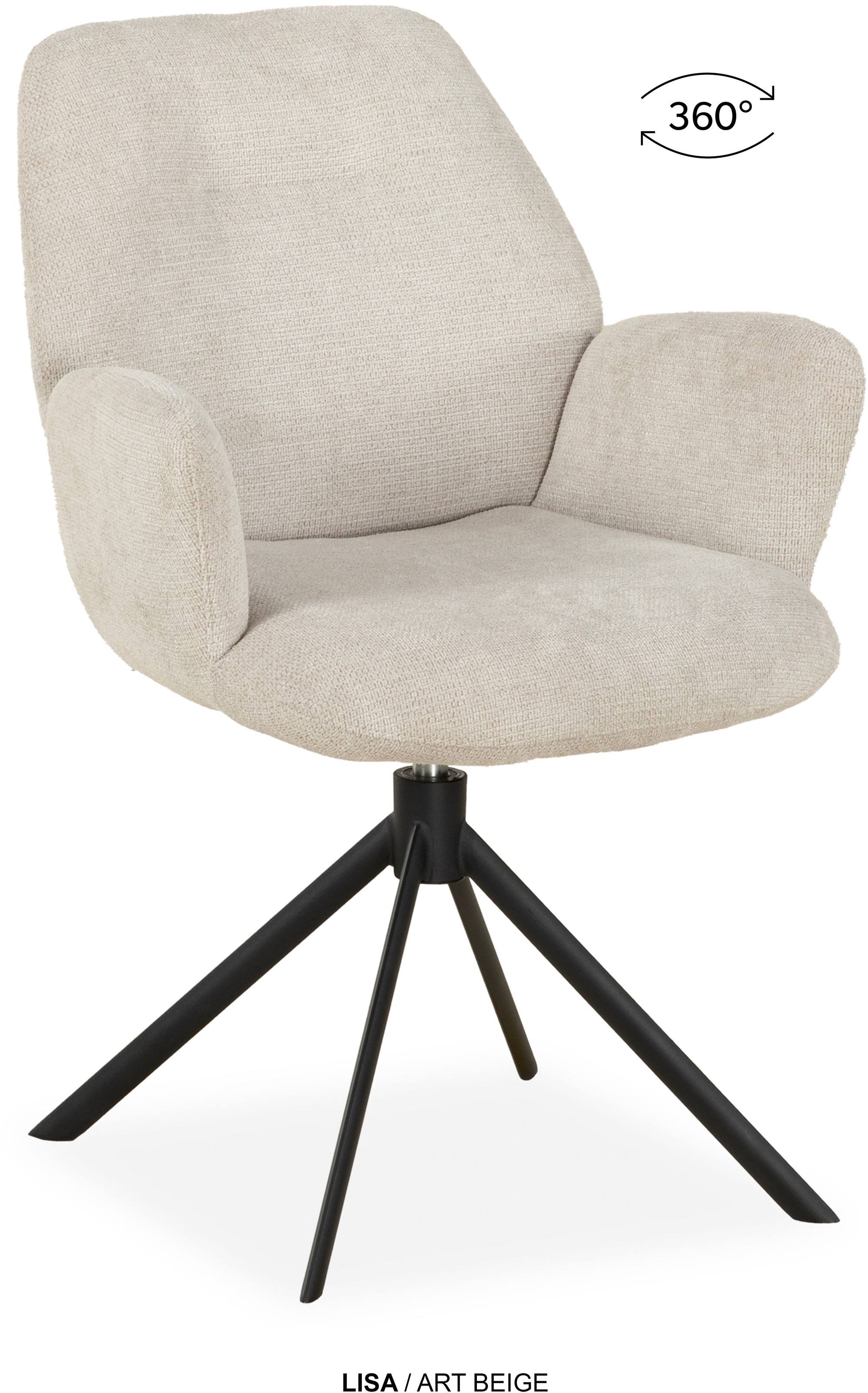 OMG Design Esszimmerstuhl »Lisa« (Set) 2 Stk. Stoff Drehstuhl mit auto-retu günstig online kaufen