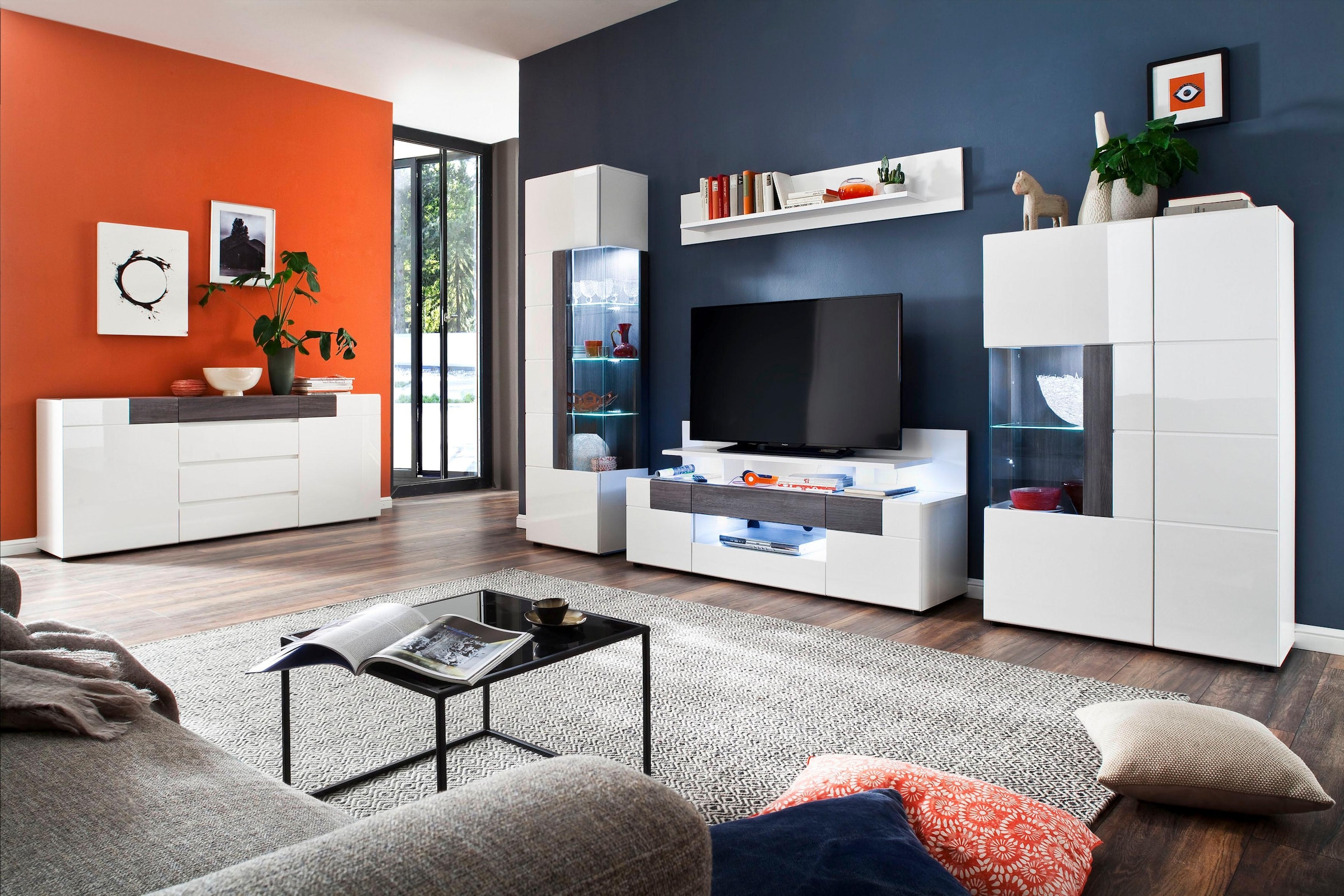 trendteam Wandregal »Taormina«, Zeitloses Wandboard - Maße (B/T/H) 153/20/26 cm
