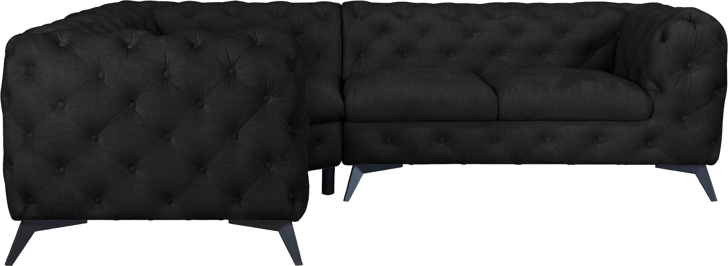 Leonique Chesterfield-Sofa "Glynis L-Form", aufwändige Knopfheftung, modern günstig online kaufen