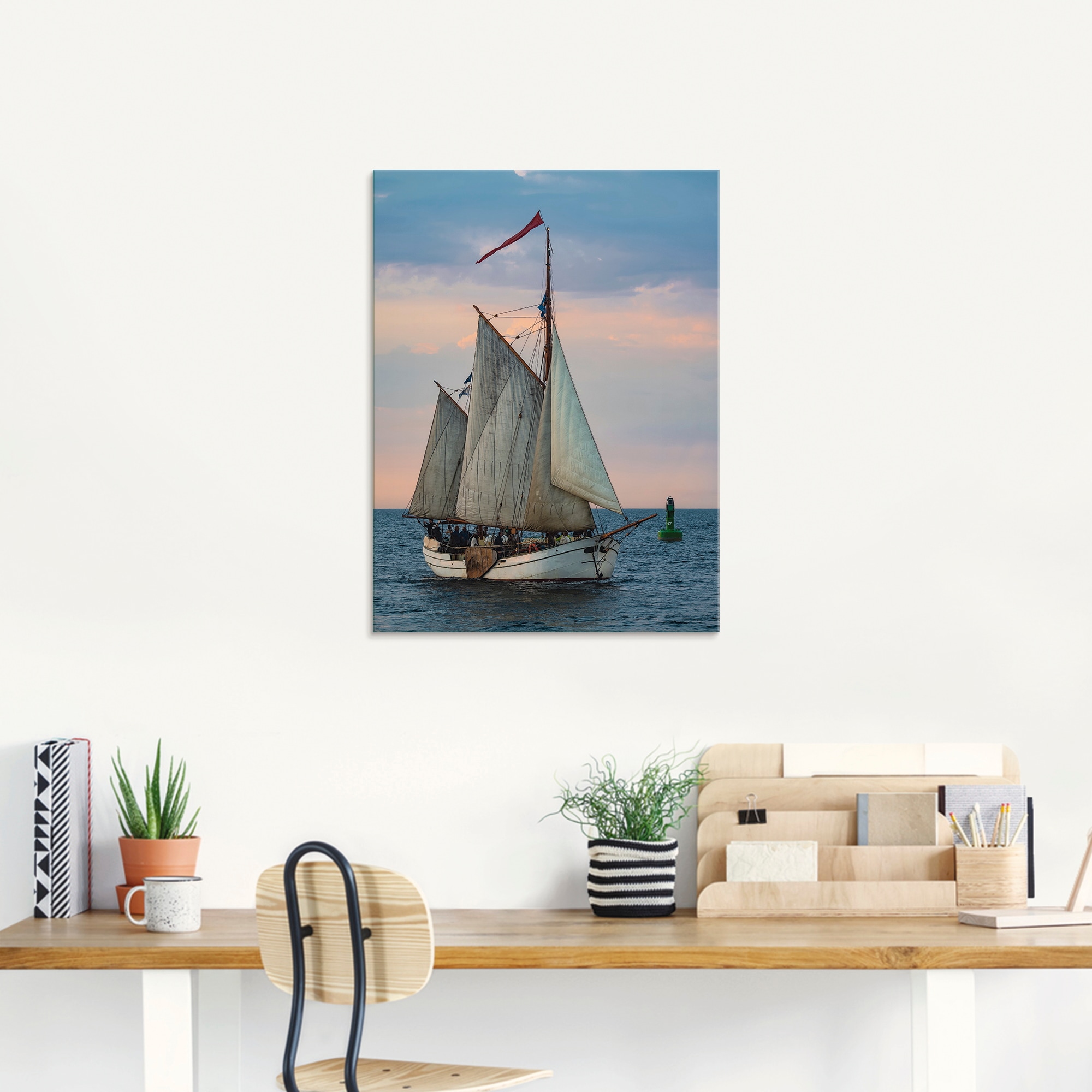 Artland Glasbild »Segelschiff Hanse Sail in Rostock III«, Boote & Schiffe, günstig online kaufen