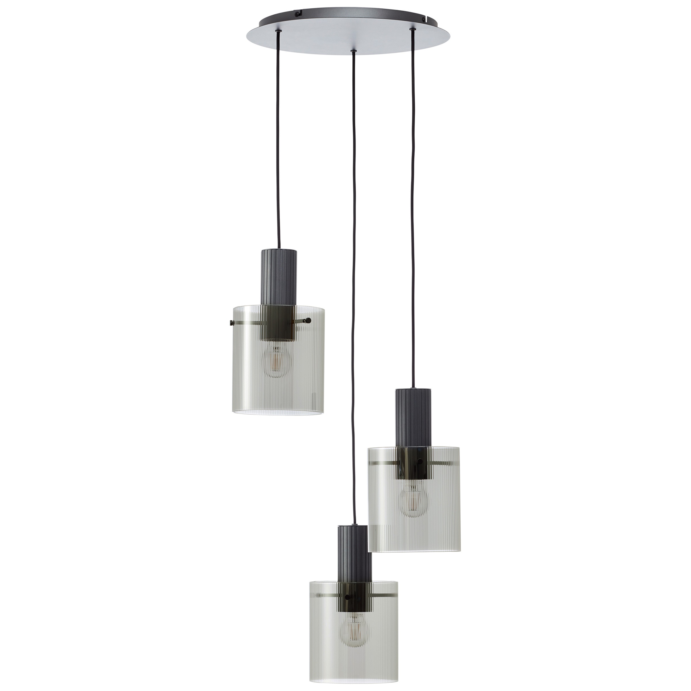 Brilliant Pendelleuchte »Riffelini«, 3 flammig, Leuchtmittel E27   ohne Leu günstig online kaufen