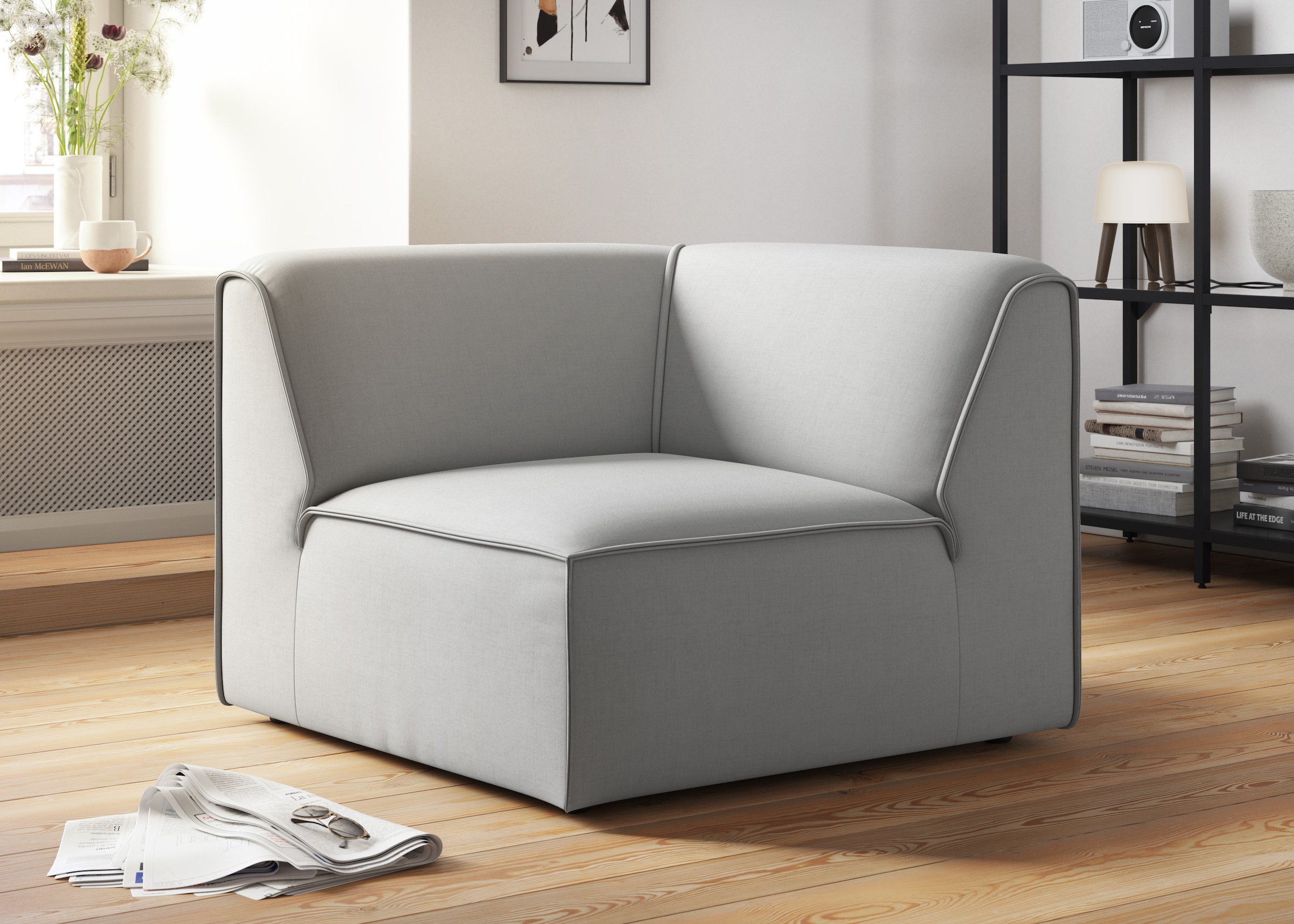 OTTO home Sofa-Eckelement »Merid, Sofaelement, Maße B/T/H: 97/97/46 cm« als günstig online kaufen