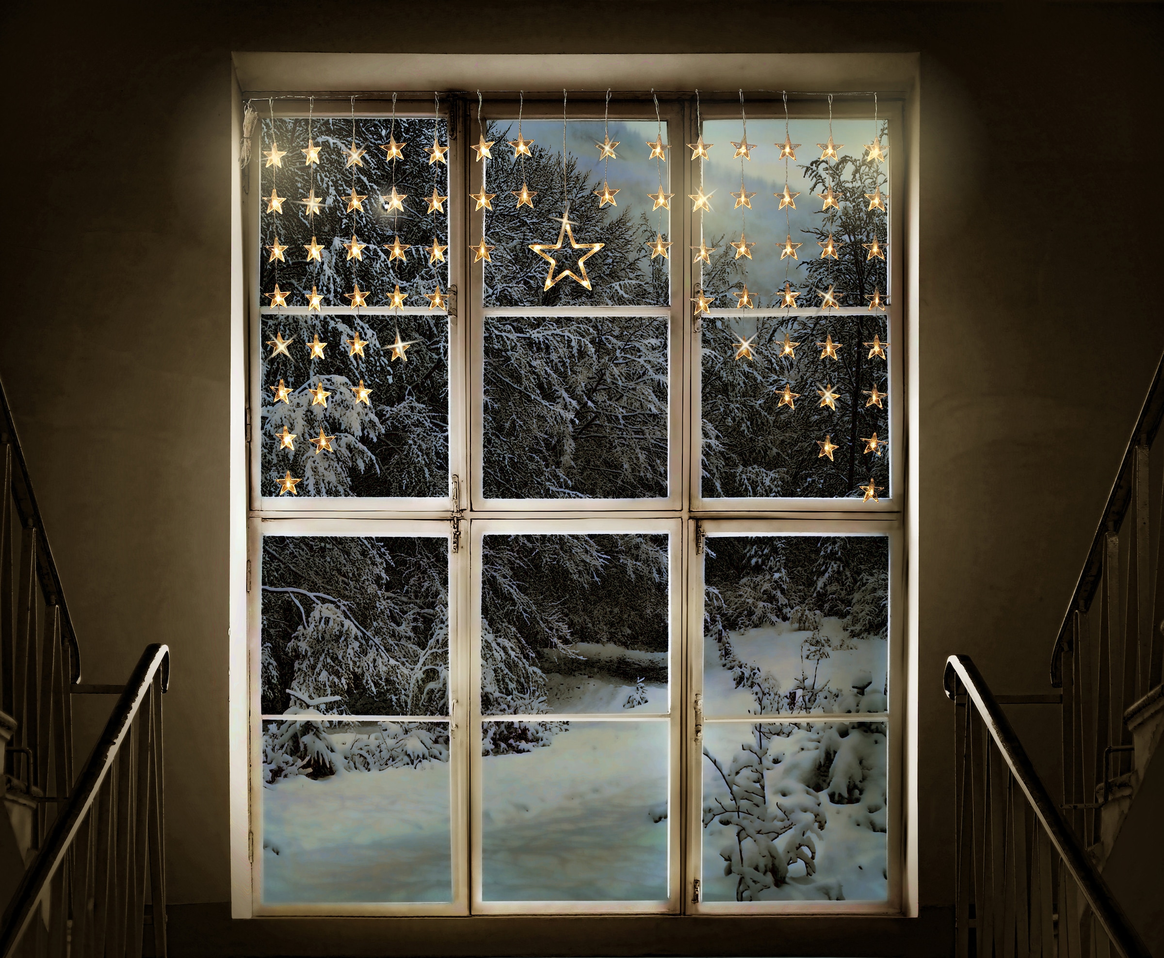 Star-Max LED-Lichtervorhang »Weihnachtsdeko online einem (6/18h) St.-flammig, bestellen 80 Timer aussen«, mit