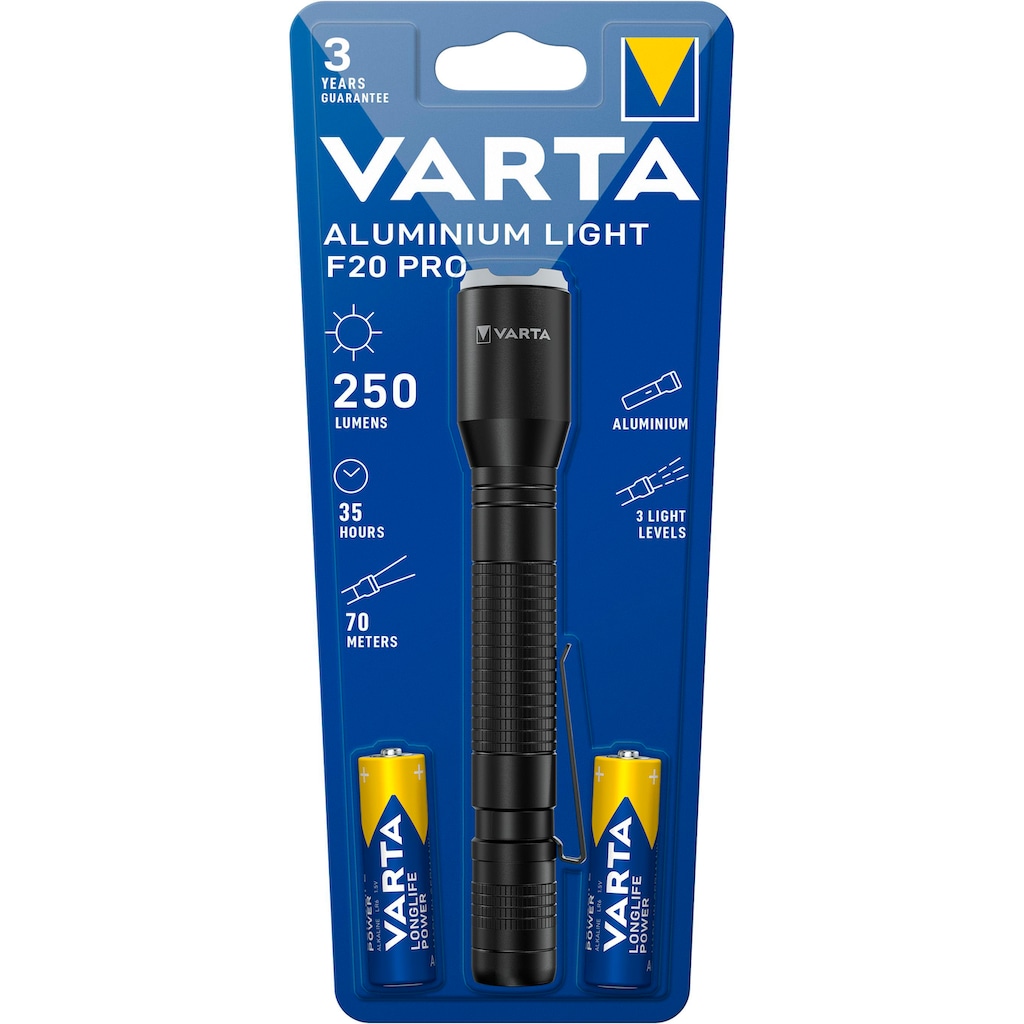 VARTA Taschenlampe »Aluminium Light F20 Pro«, (1 St.)