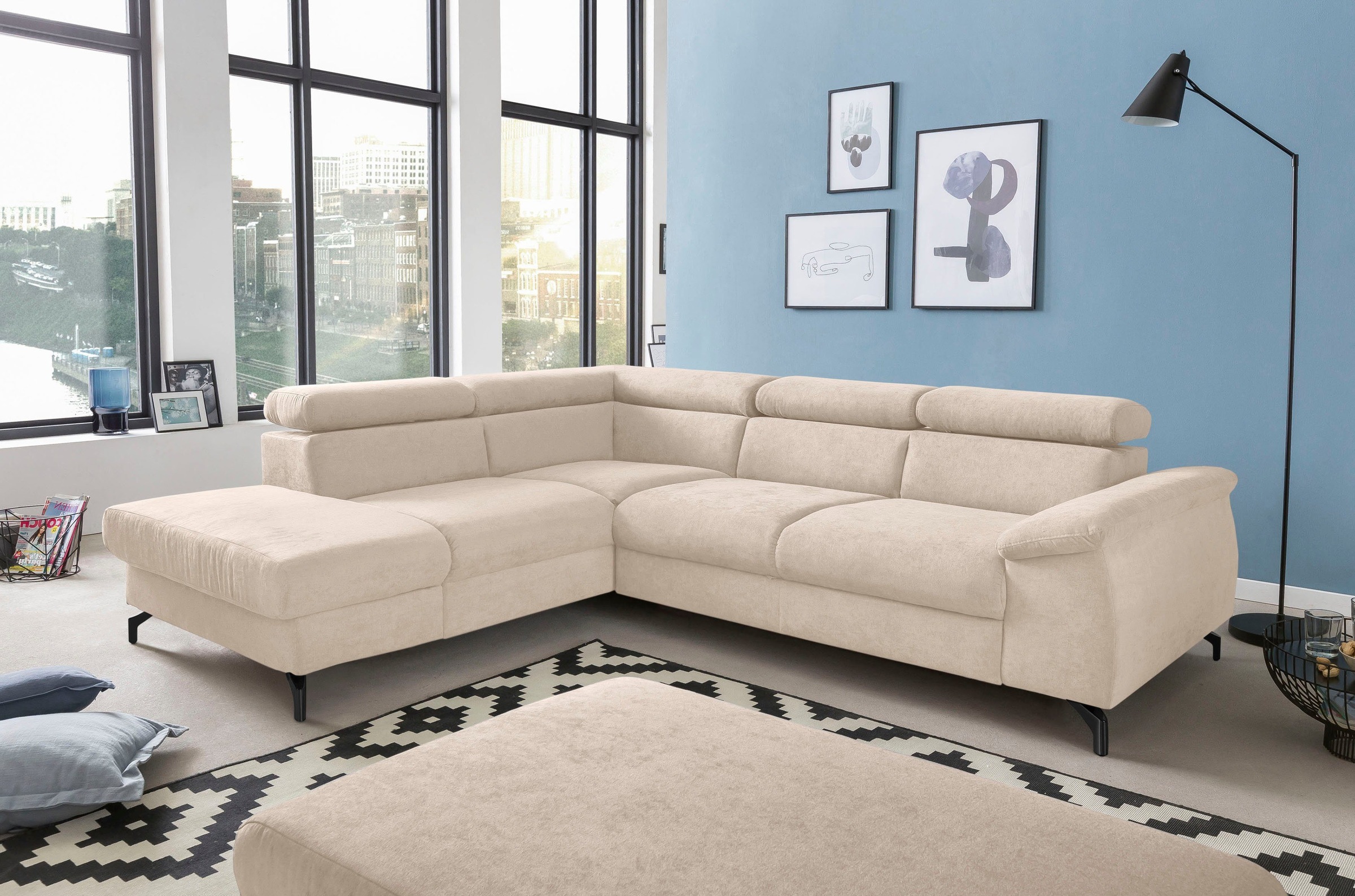 COTTA Polstergarnitur »Kitty L-Form, B: 249 bzw. 100 cm (Set: Ecksofa & Hoc günstig online kaufen