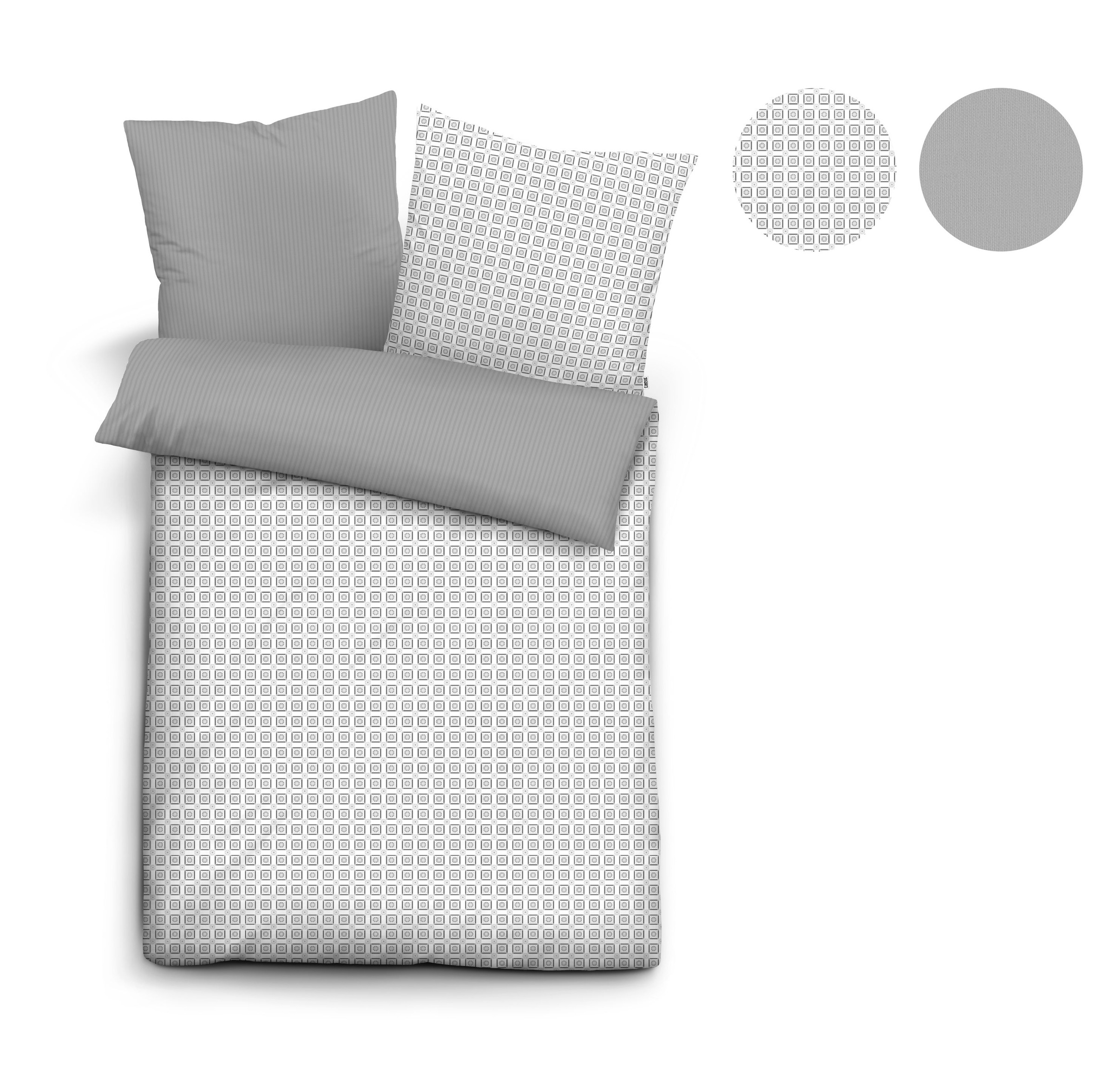 Cinque Wendebettwäsche »0041702« 2 Stk. tlg. hautfreundlich, pflegeleicht, Reißverschluss, ganzjährig einsetzbar