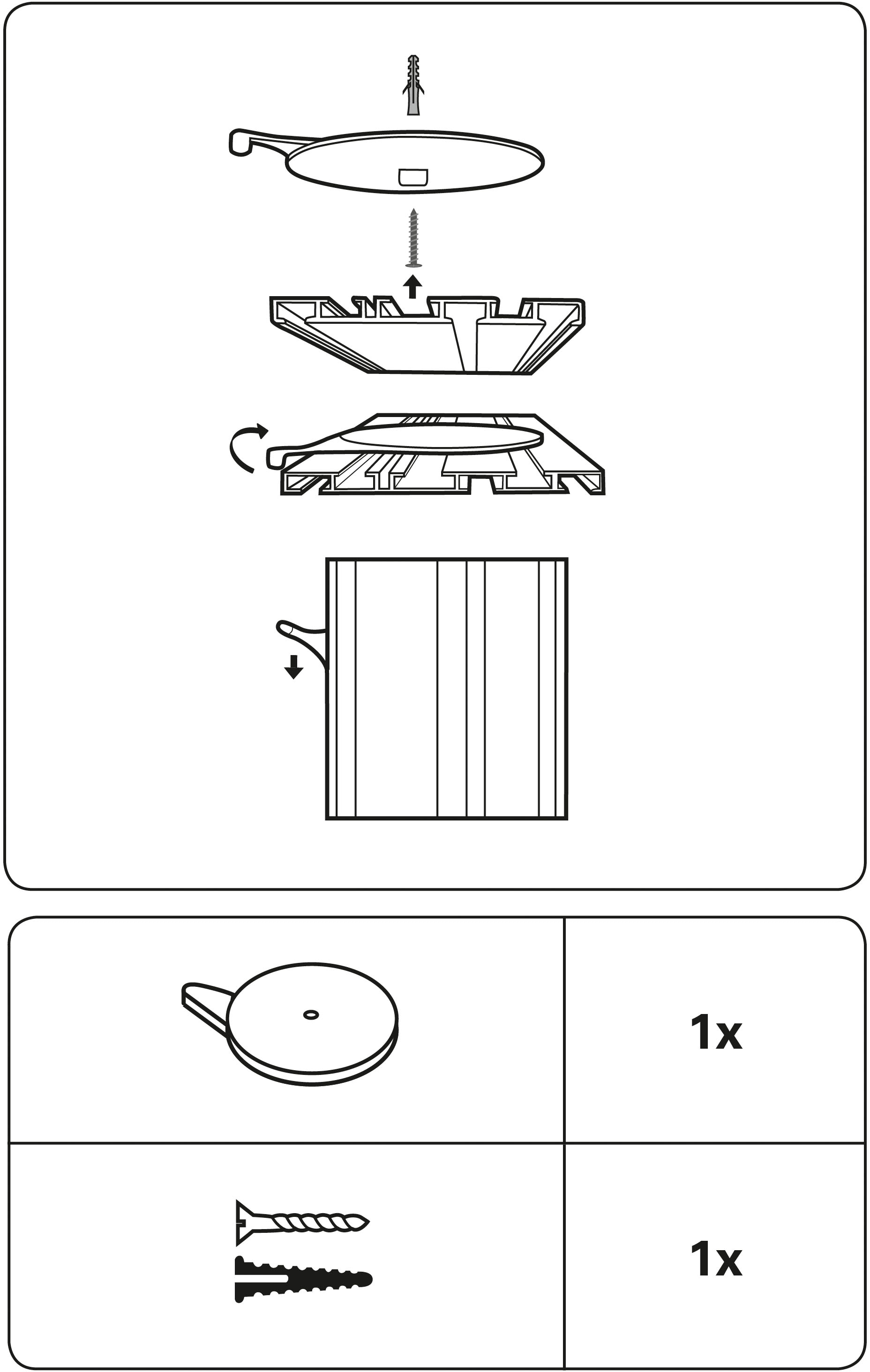 GARDINIA Deckenträger für Sichtschutz »inkl. Befestigungsmaterial« Serie Aluminium-Vorhangschiene
