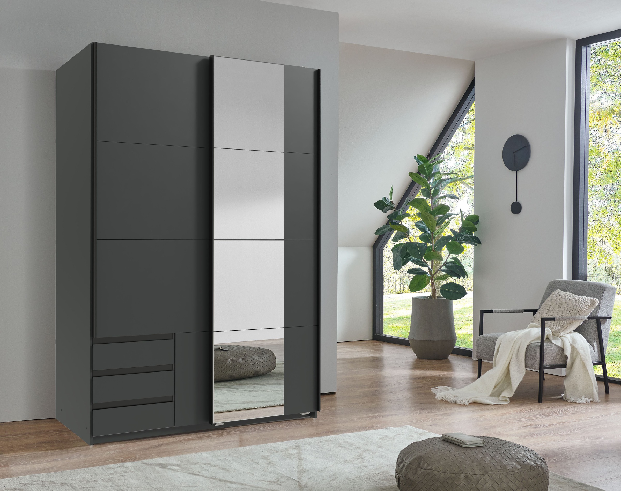 Wimex Schwebetürenschrank »Emden moderner Kleiderschrank mit Spiegel und Sc günstig online kaufen