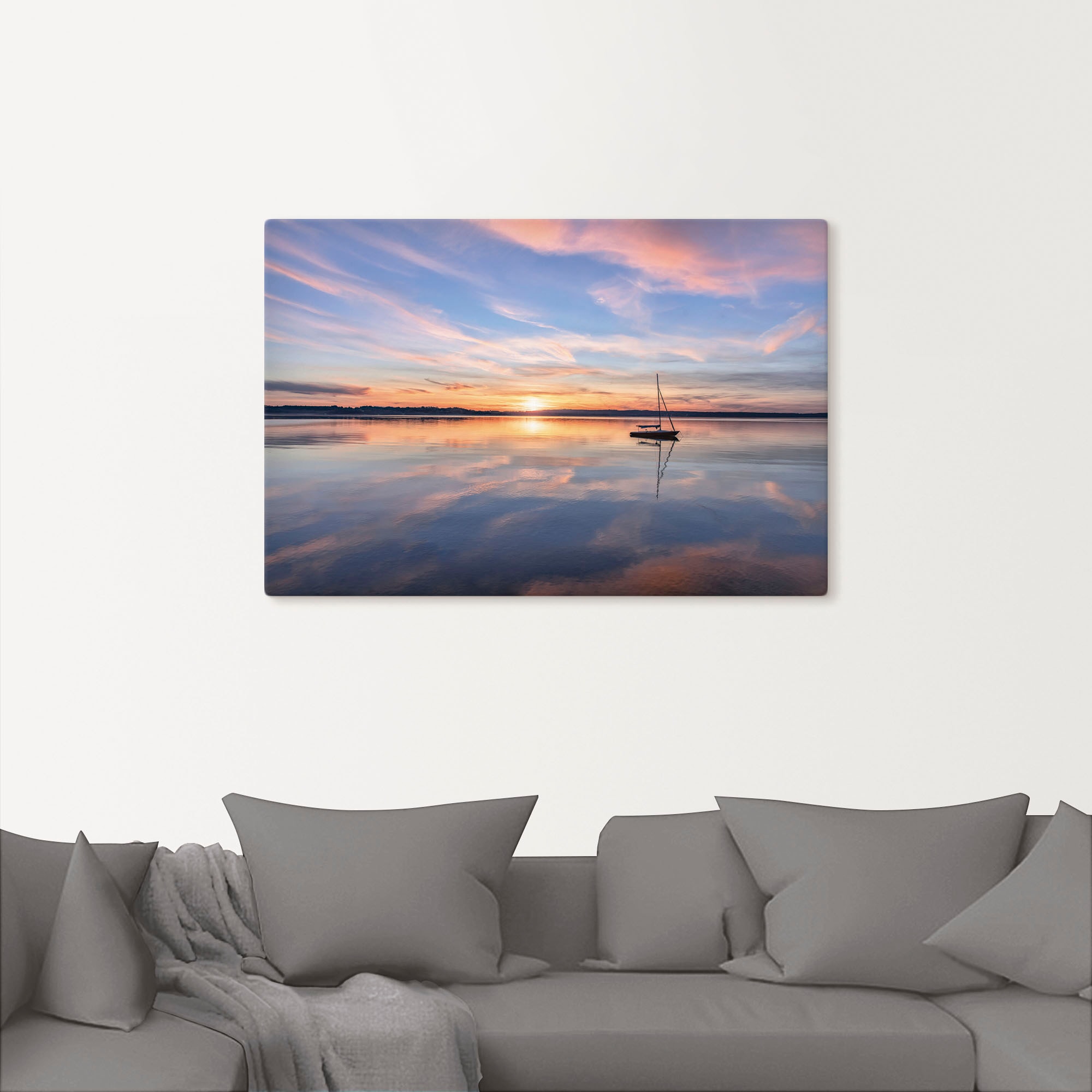 Artland Wandbild »Sonnenuntergang am Starnberger See II«, Bilder vom Sonnen günstig online kaufen