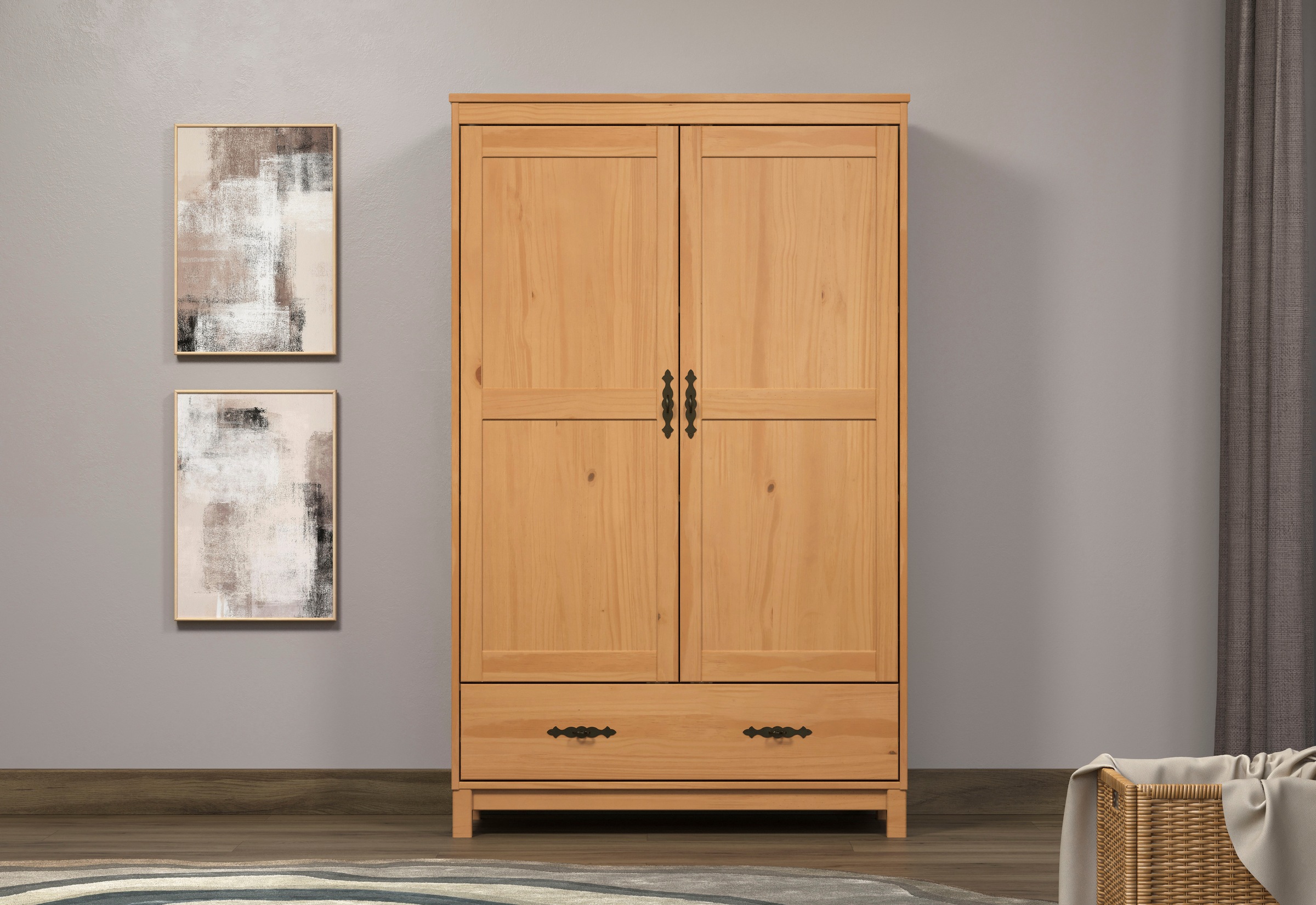 Home affaire Kleiderschrank Sandnes Kieferschrank Schlafzimmer günstig online kaufen