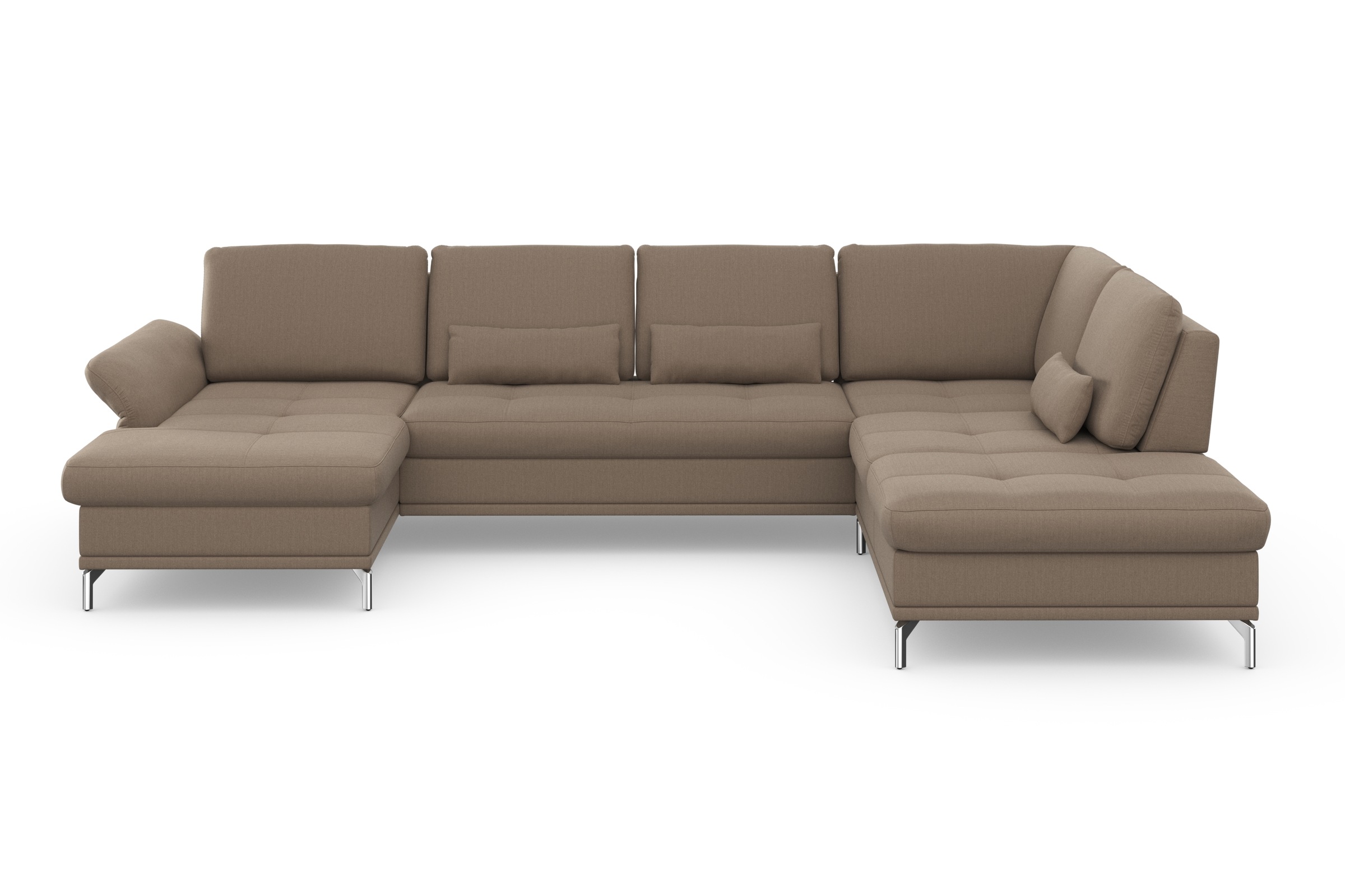 Home affaire Wohnlandschaft »Palm Beach U-Form« Federkern, mit Sitztiefenve günstig online kaufen