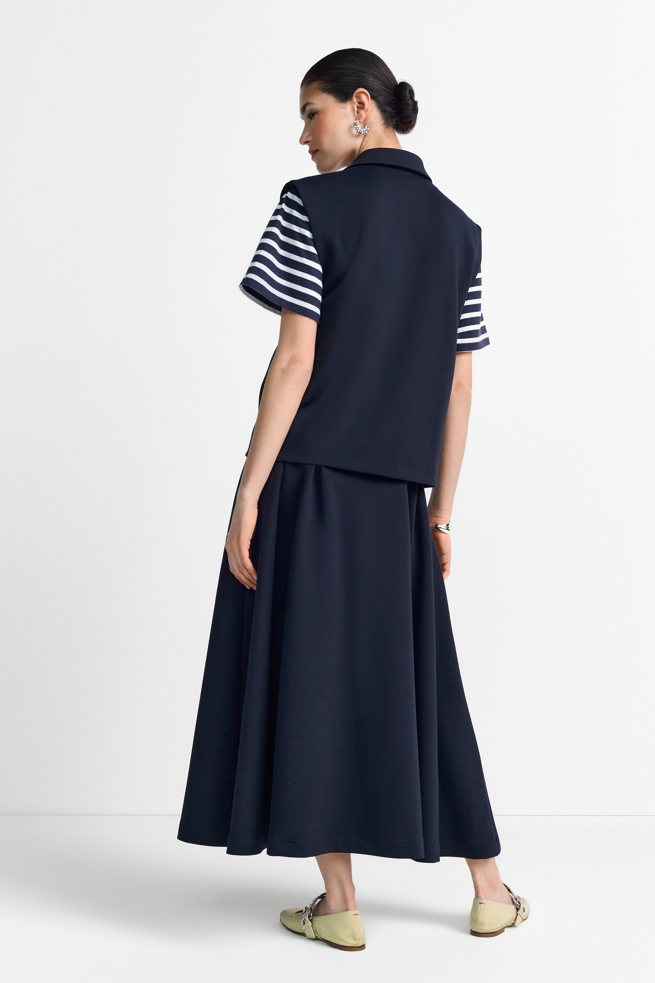 RICHROYAL Jerseyrock mit 2-Wege-Reißverschluss