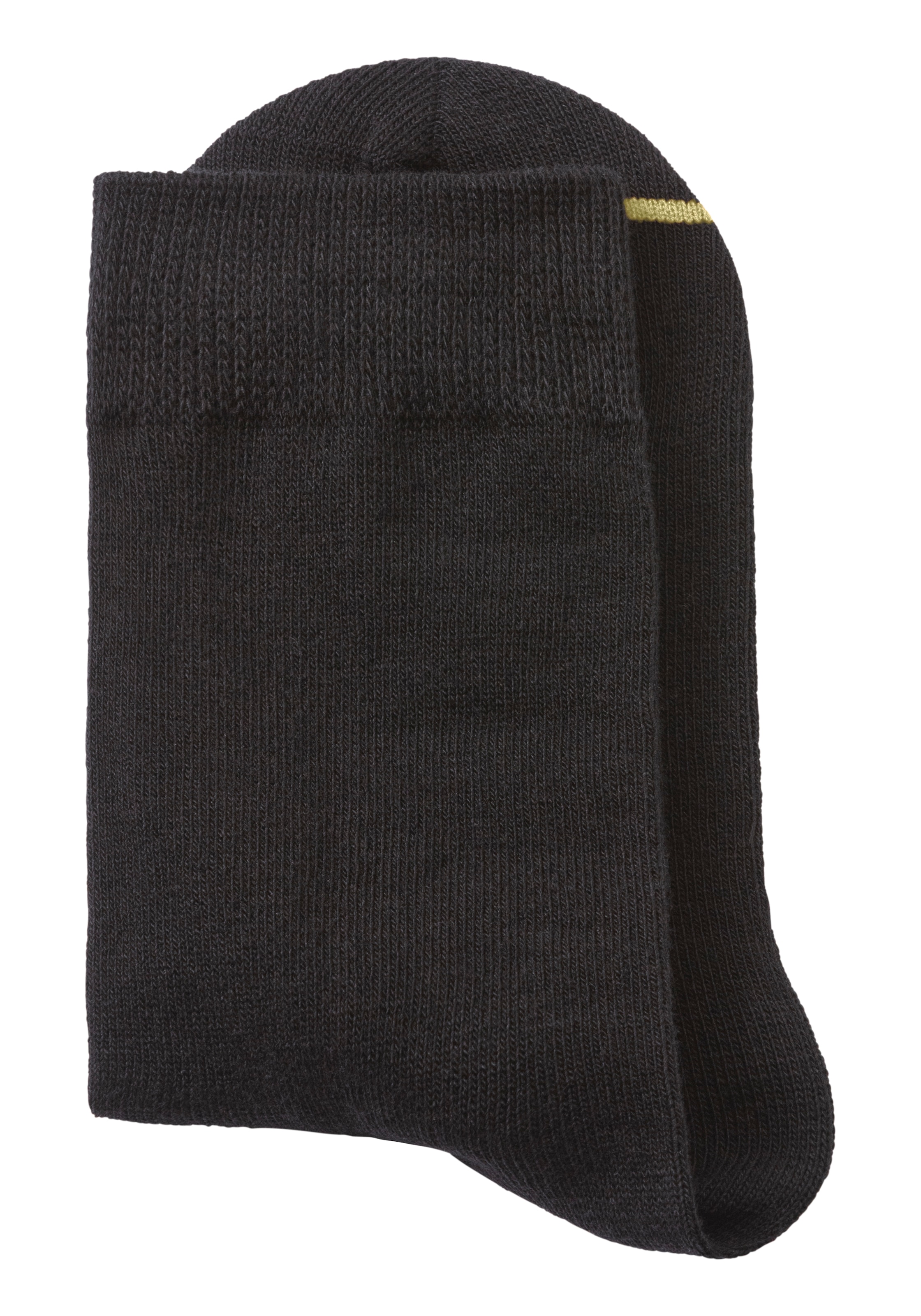 H.I.S Basicsocken, (Packung, 7 Paar), mit eingestrickter farbiger Spitzennaht