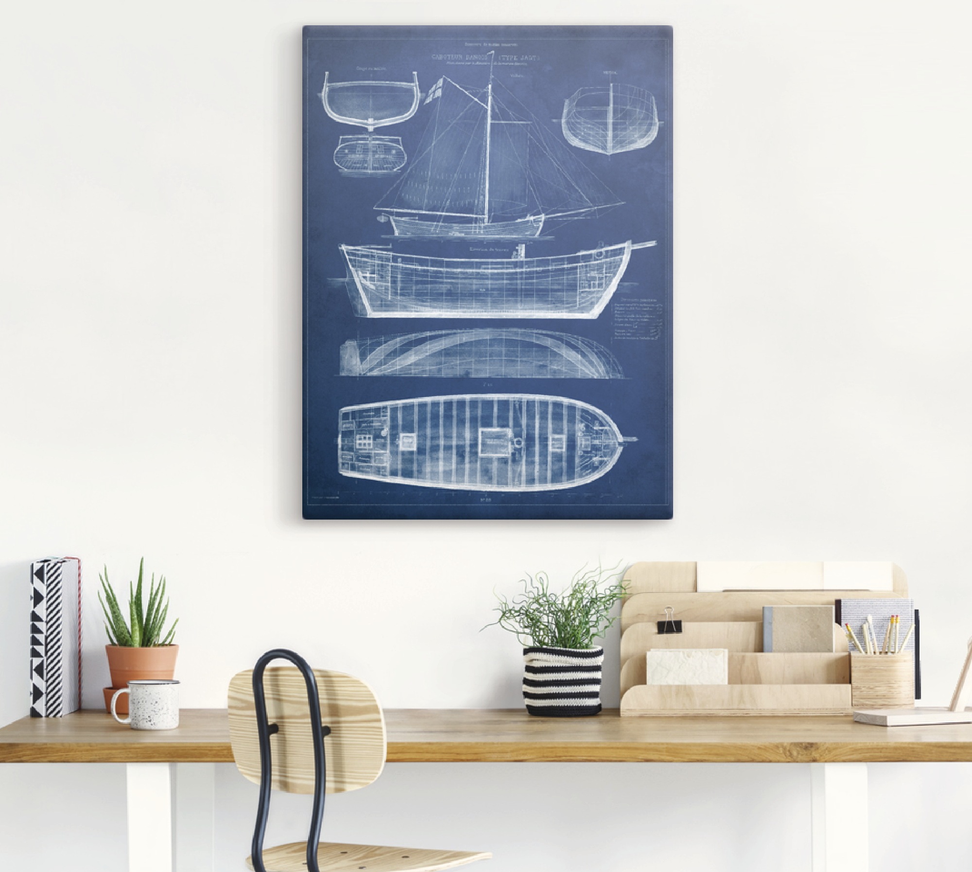 Artland Wandbild »Entwurf für ein Antikes Schiff II«, Boote & Schiffe, (1 St.), als Alubild, Leinwandbild, Wandaufkleber oder Poster in versch. Größen
