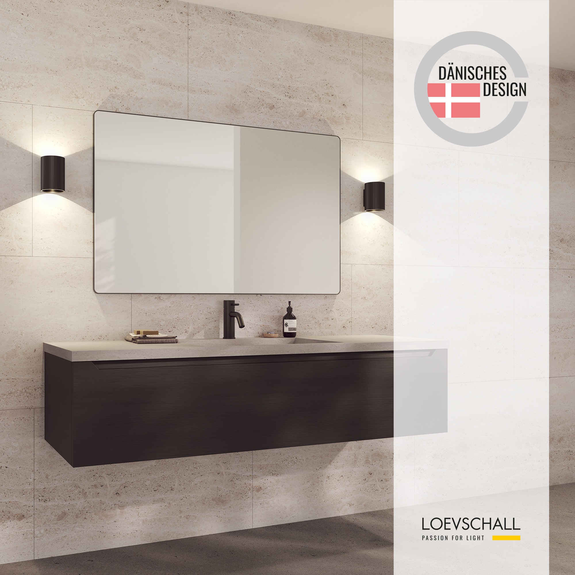 Loevschall Spiegel »Refine Wandspiegel rechteckig – eleganter Designspiegel mit edlem«, Rahmen in vielen Größen & Farben für Bad, Flur & Schlafzimmer