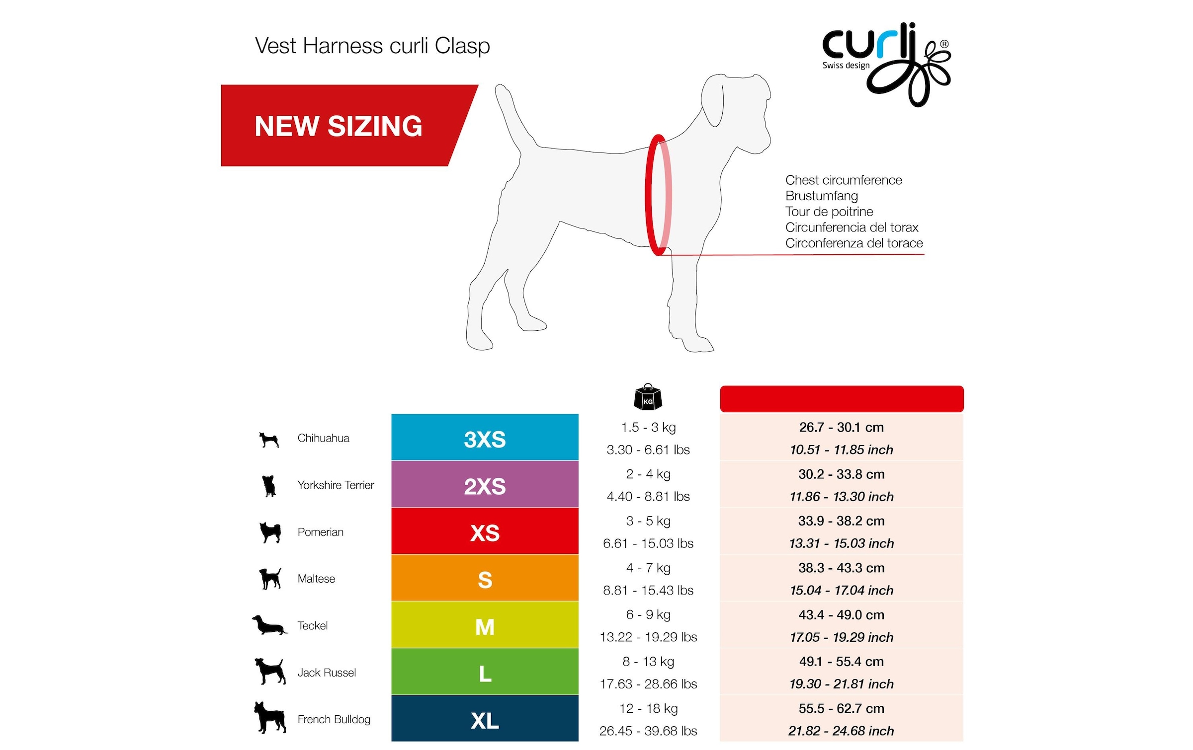 Curli Hunde-Geschirr »Vest Air-Mesh M« Polyester Hunderasse: Teckel