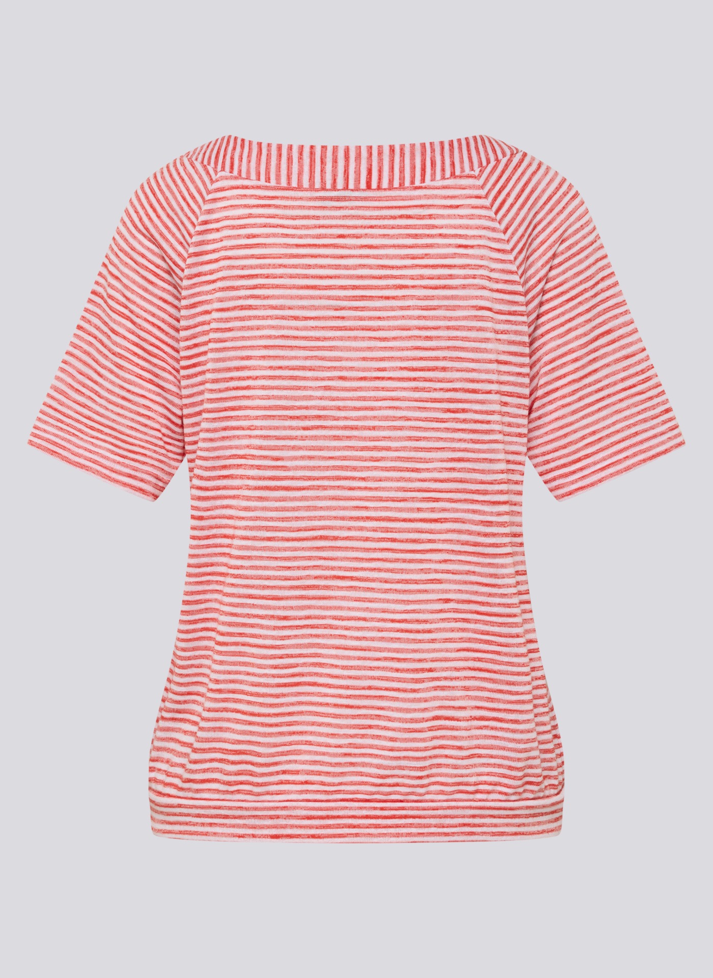 Rabe Kurzarmshirt im Streifen-Look und mit Rundhals
