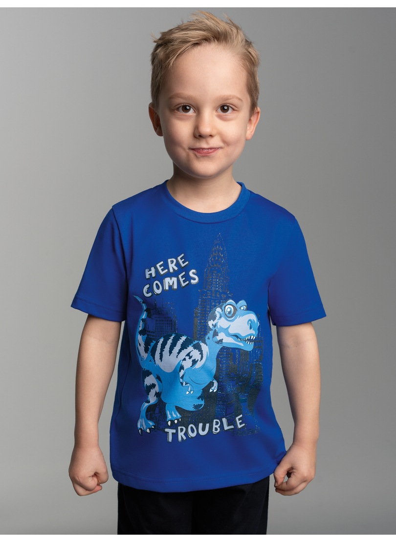 Trigema T-Shirt »TRIGEMA T-Shirt mit großem Dino-Printmotiv«, (1 tlg.)
