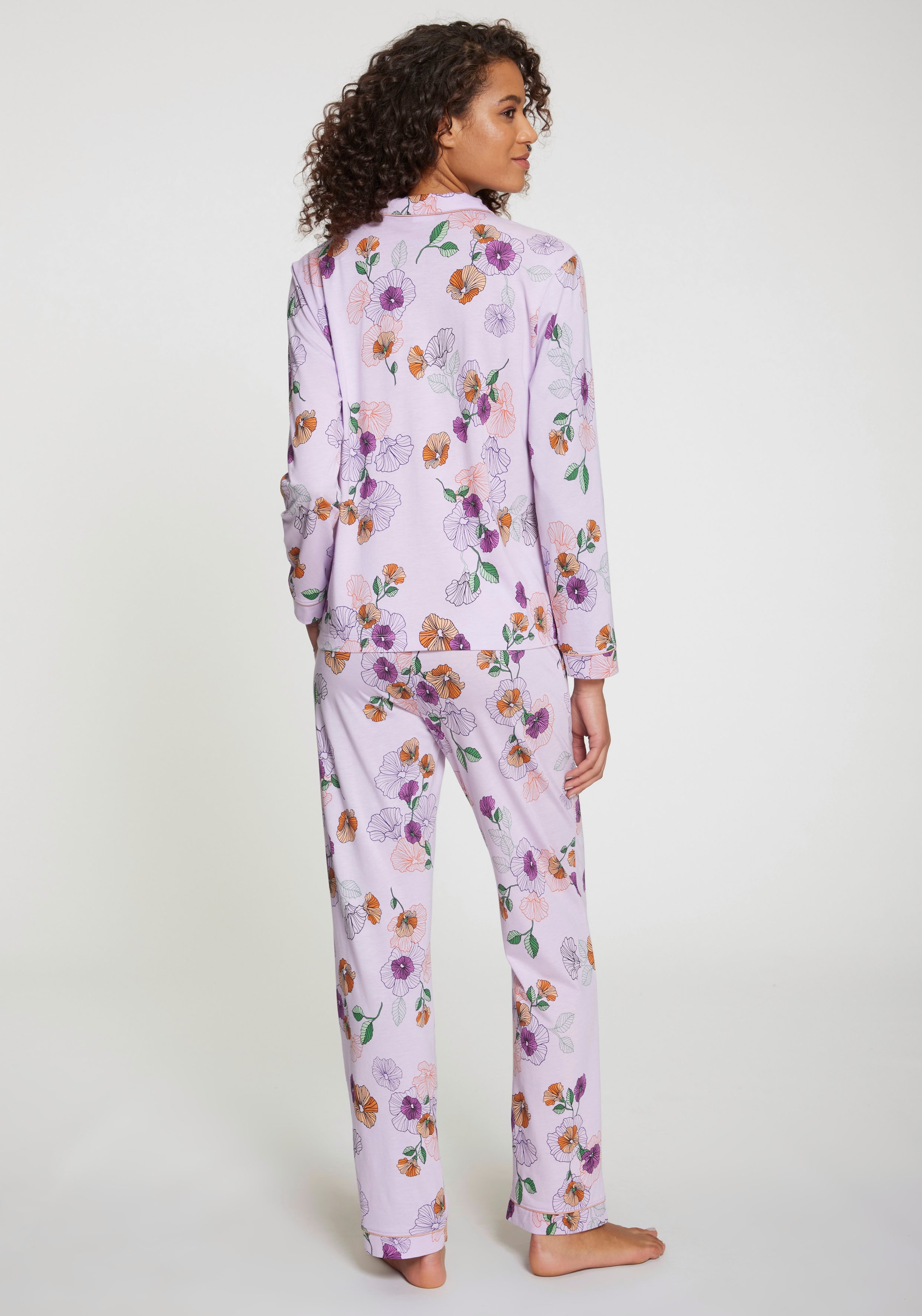 Vivance Dreams Pyjama, (2 tlg.), mit Blumen-Druck