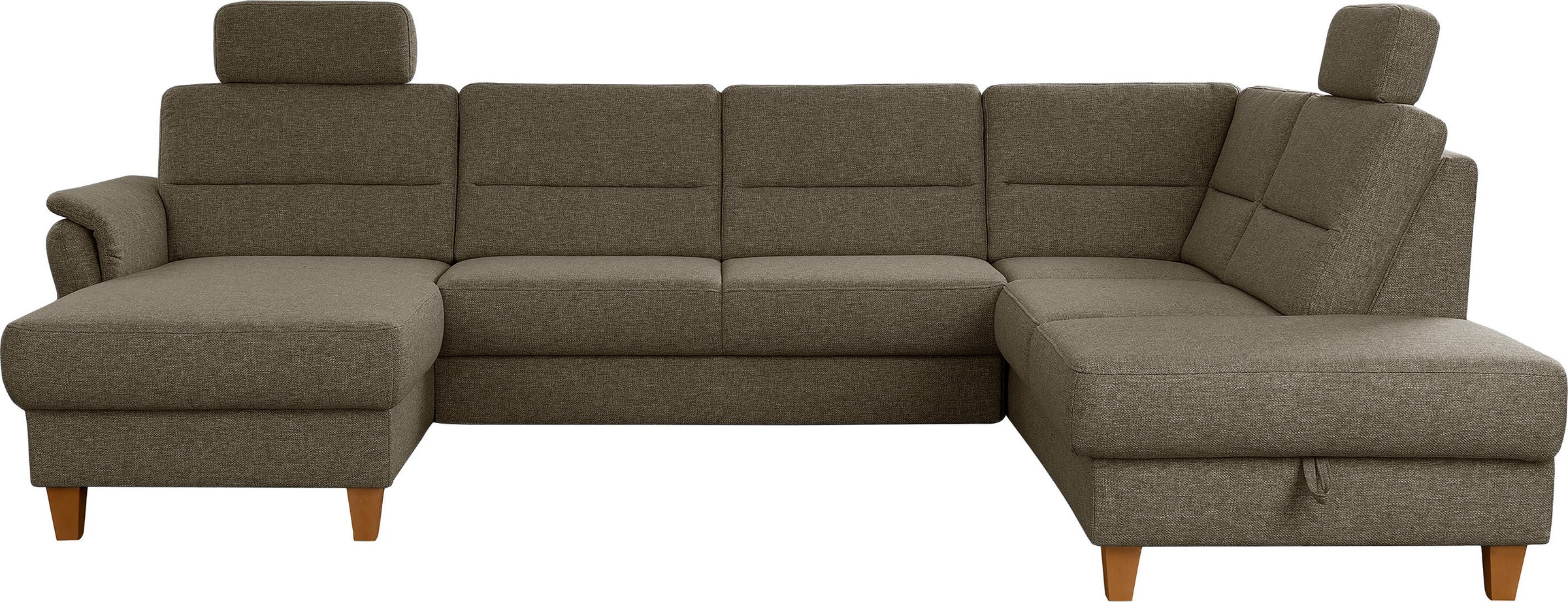 Home affaire Wohnlandschaft »Palmera U-Form, B: 308 cm« optional Bettfunkti günstig online kaufen